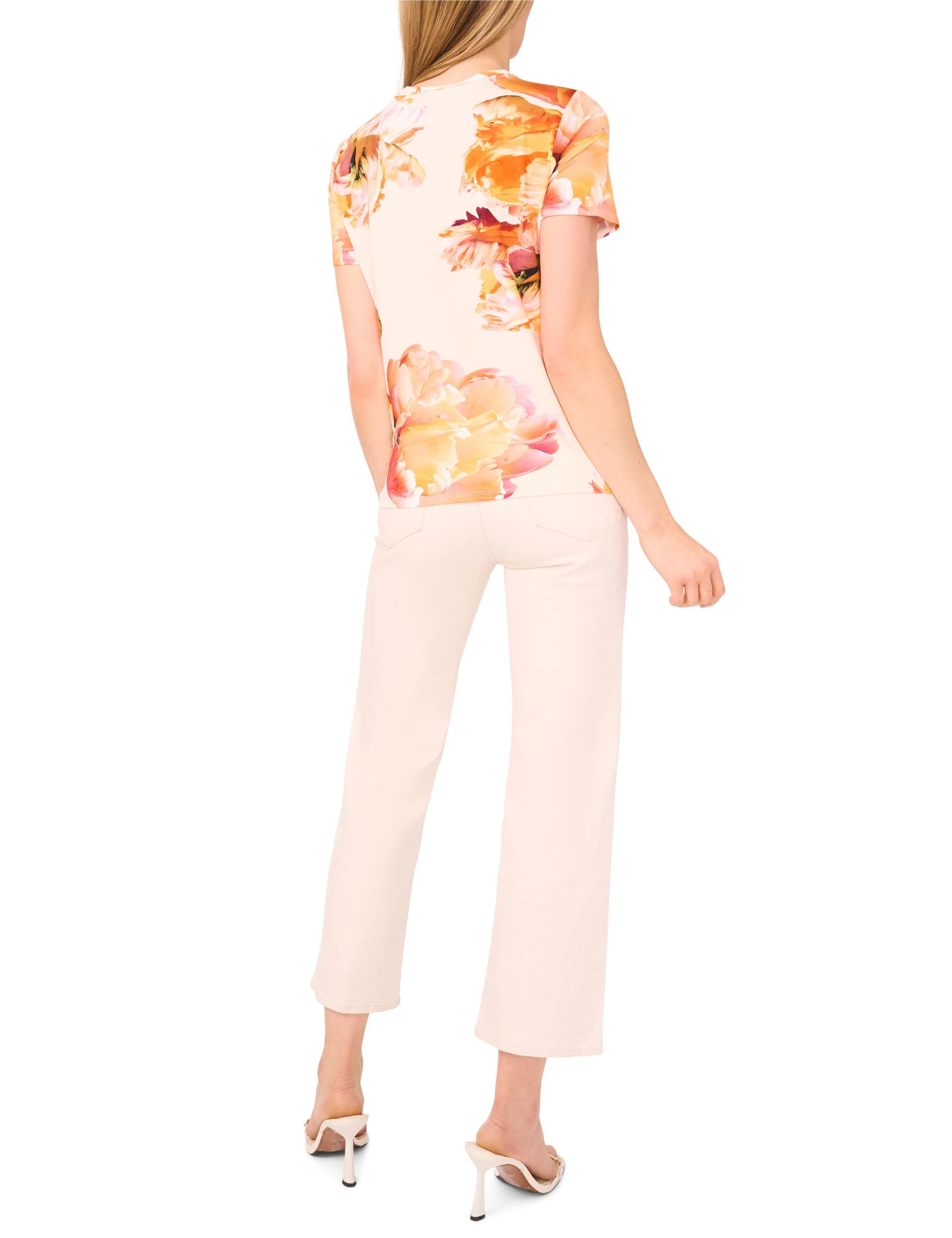 ALLOVER FLORAL T-SHIRT | ORANGE - Image 4
