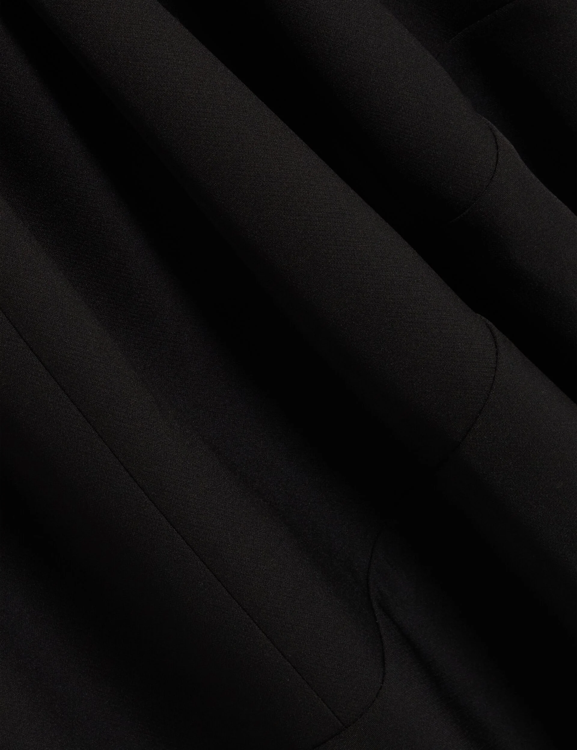 ASYMMETRIC MIDI DRESS | BLACK - Image 3
