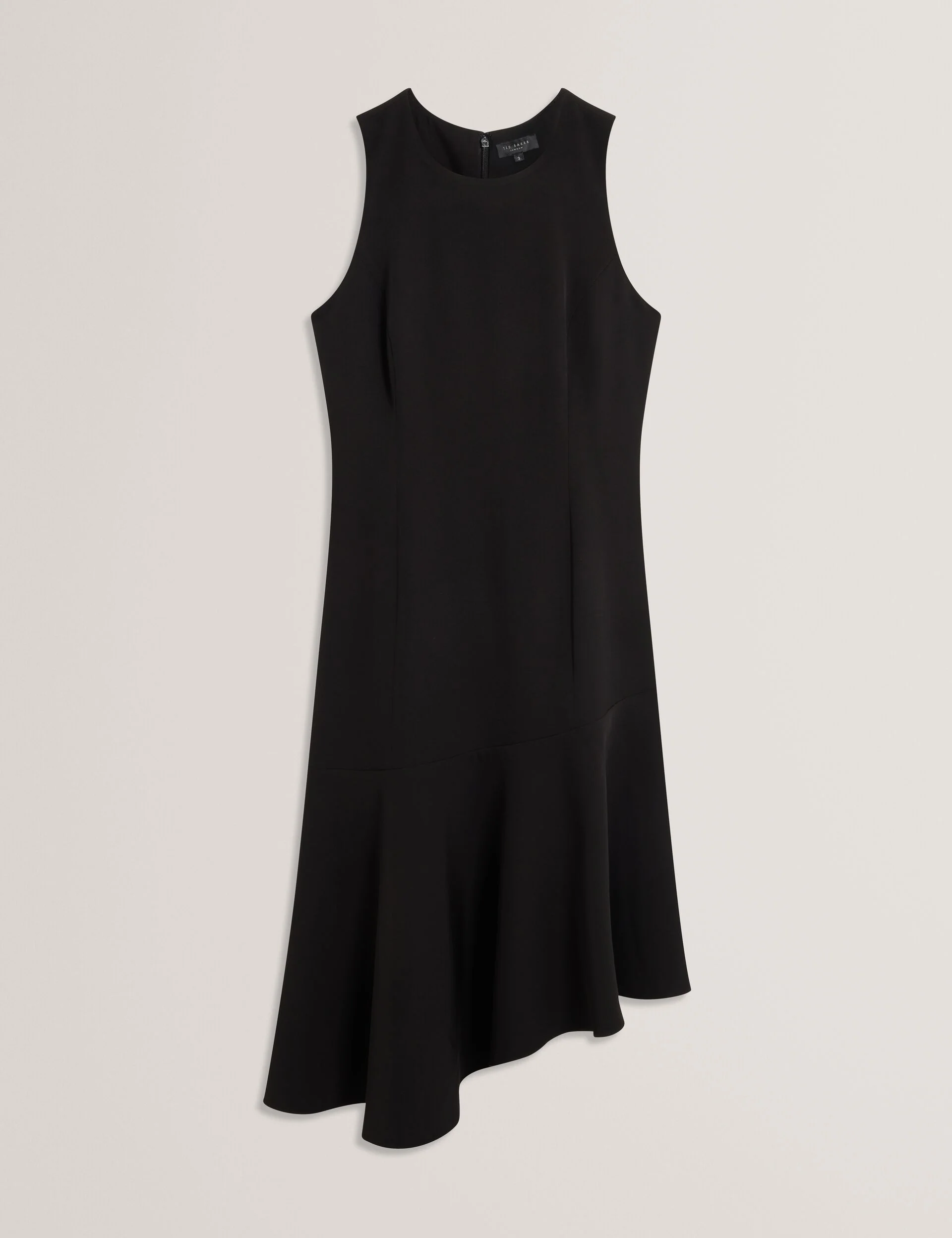 ASYMMETRIC MIDI DRESS | BLACK - Image 6