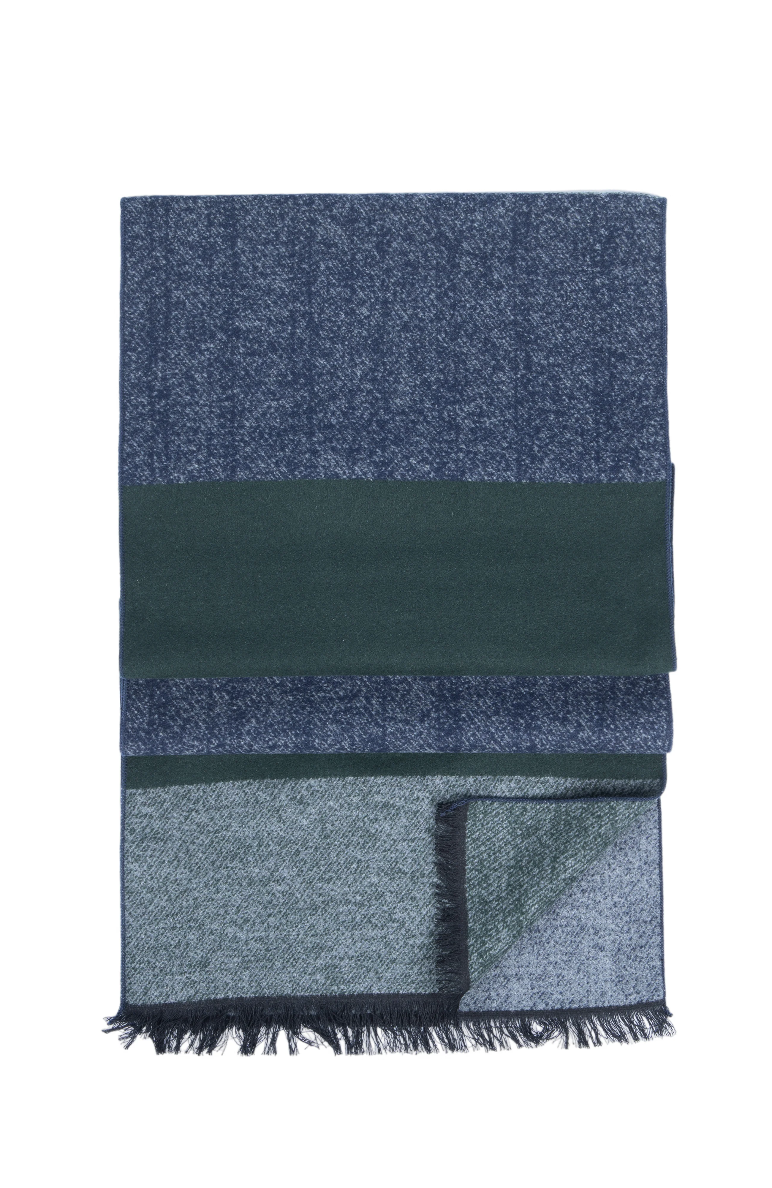COLOR BLOCK SCARF | GREEN - Image 3