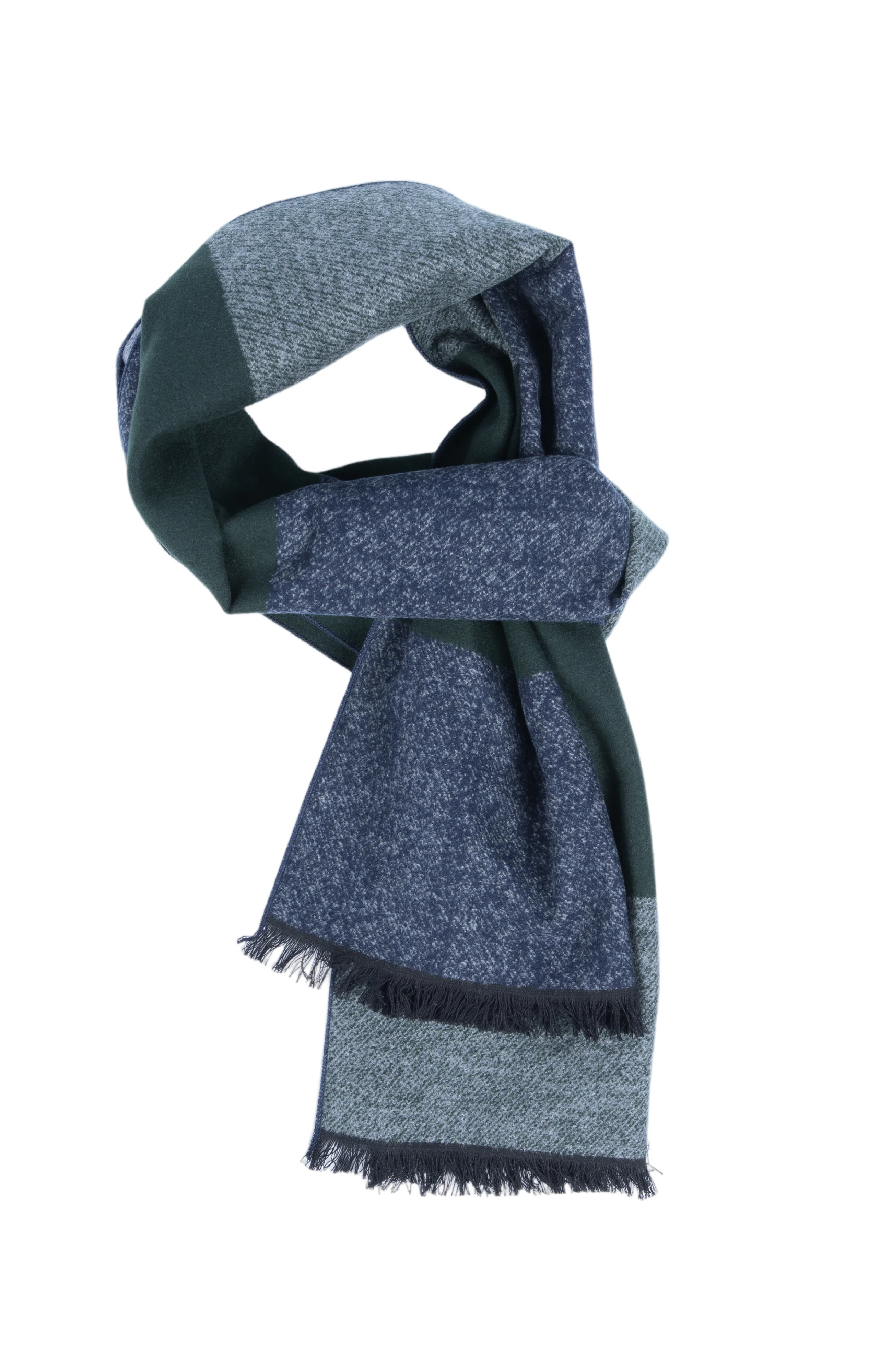 COLOR BLOCK SCARF | GREEN - Image 4