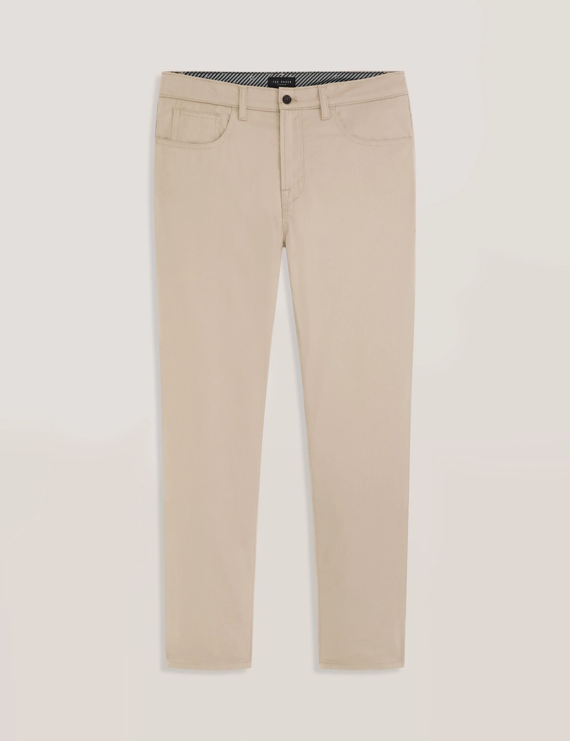 COMPACT HERRINGBONE TROUSERS | CAMEL - Image 6