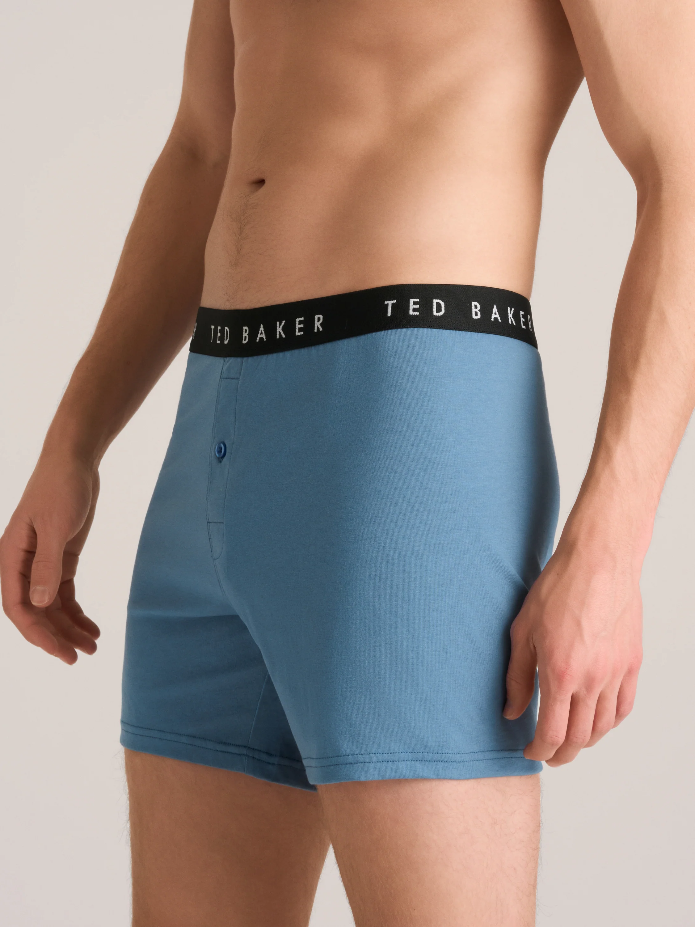 3 PK Cotton Blend Knit Boxer | BLUE - Image 4