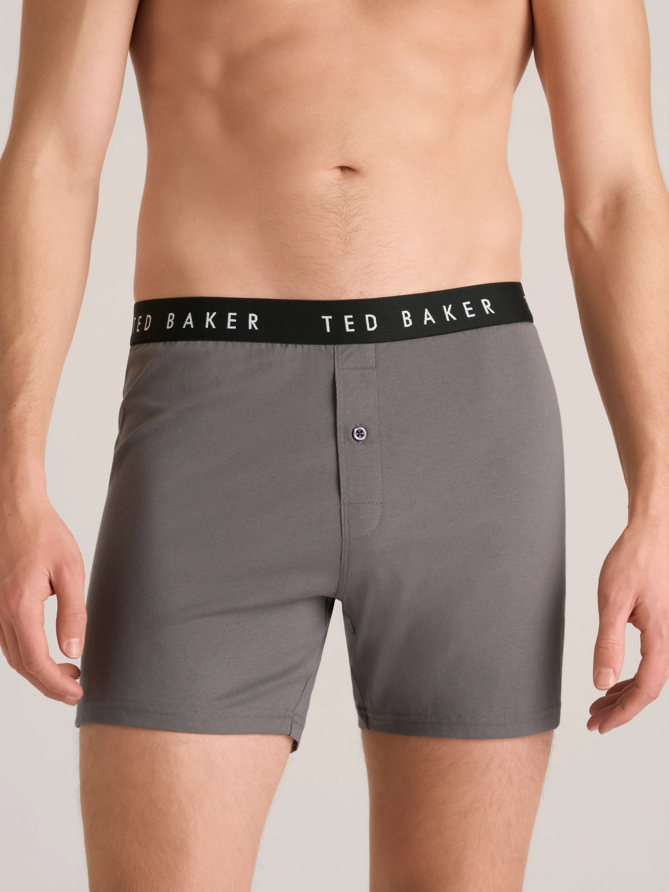 3 PK Cotton Blend Knit Boxer | NAVY GREY - Image 4