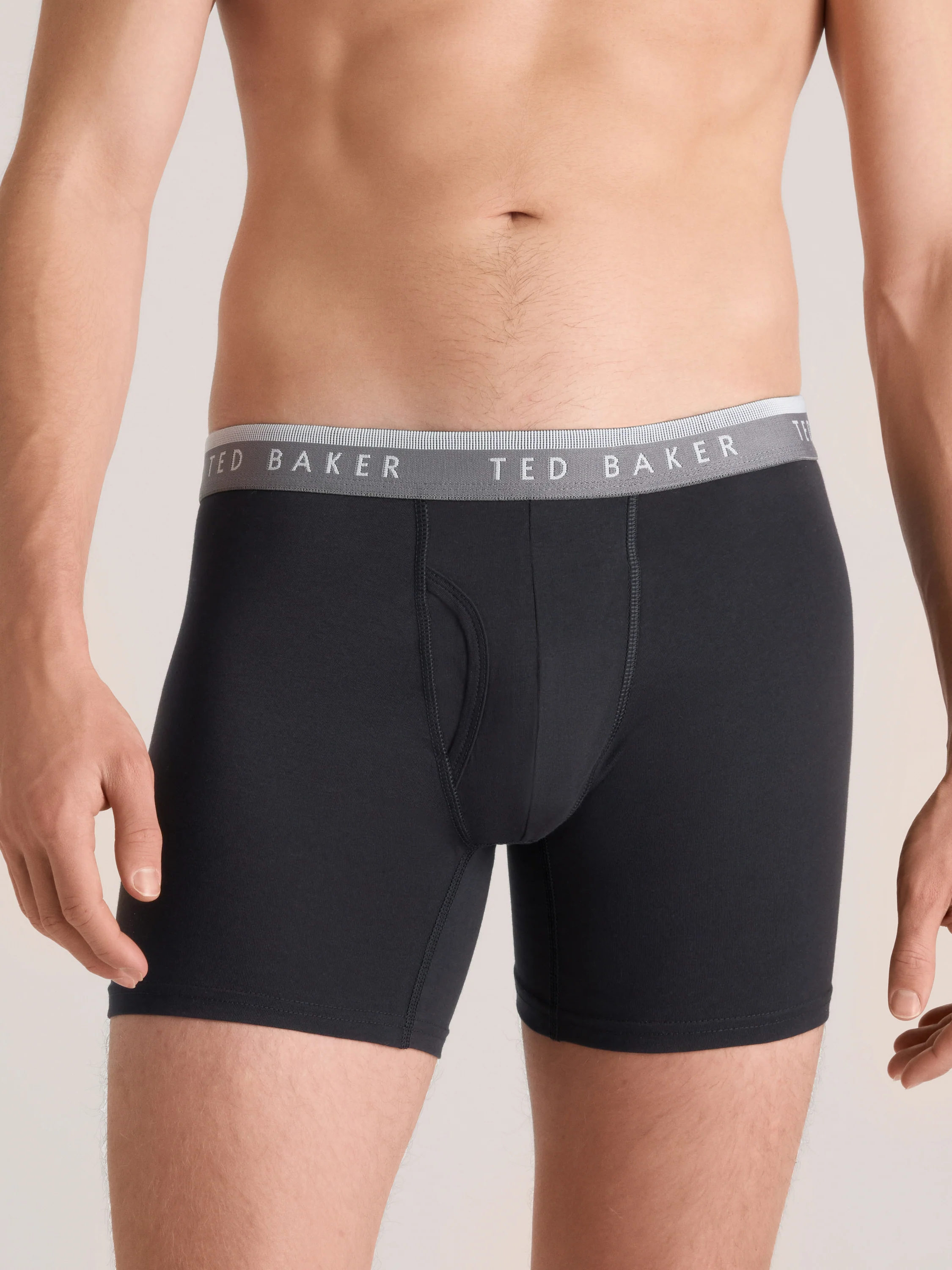 4 PK Cotton Stretch Boxer Brief | BLACK GREY - Image 2