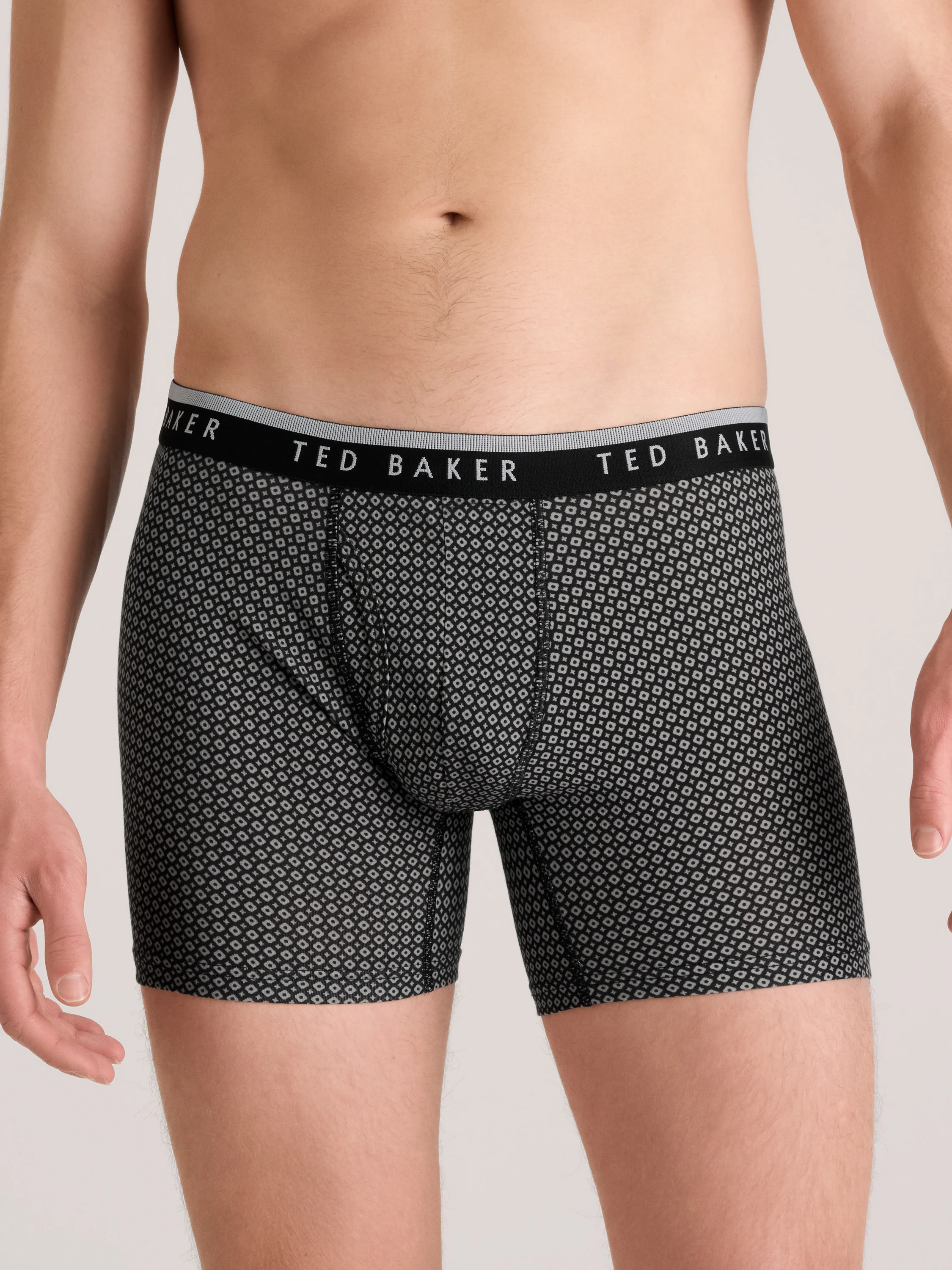 4 PK Cotton Stretch Boxer Brief | BLACK GREY - Image 3