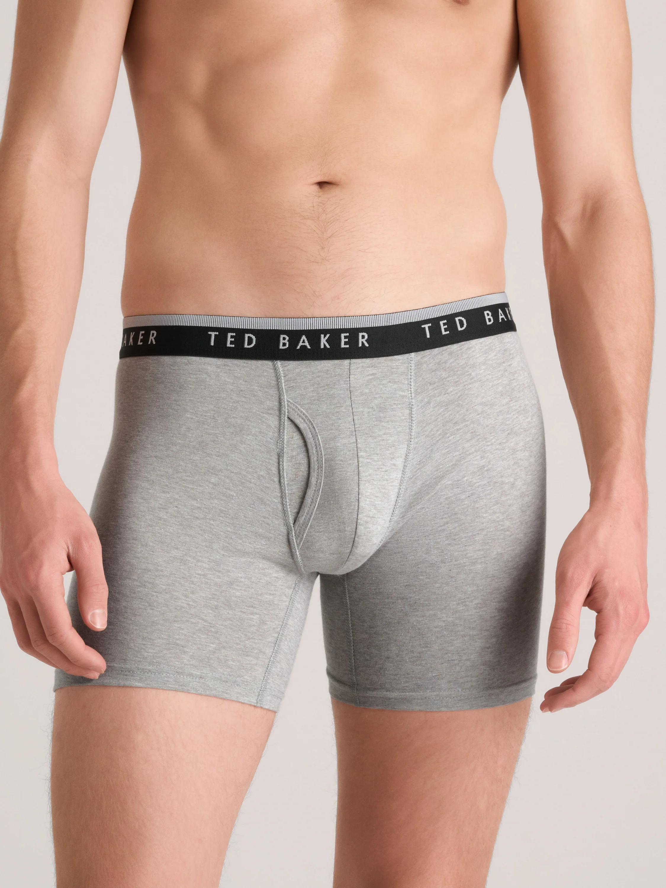 4 PK Cotton Stretch Boxer Brief | BLACK GREY - Image 4