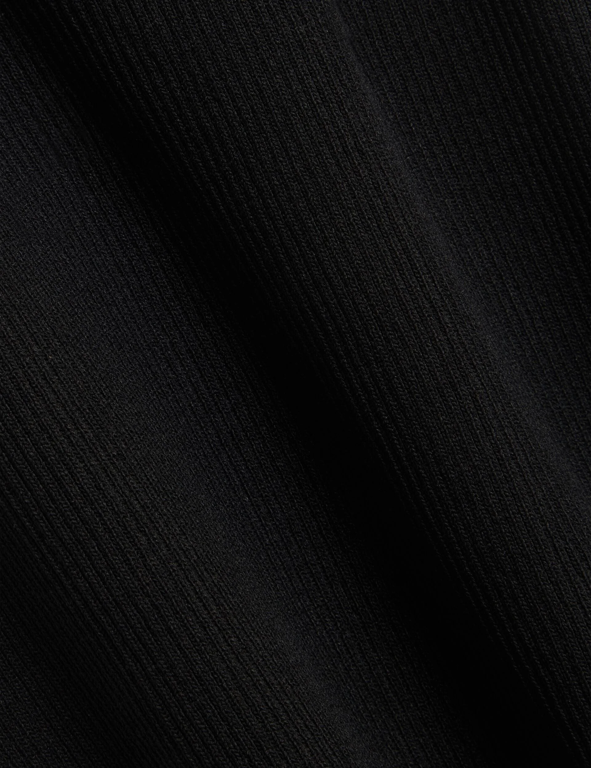 CREW NECK TANK TOP WITH RIB | BLACK - Image 3