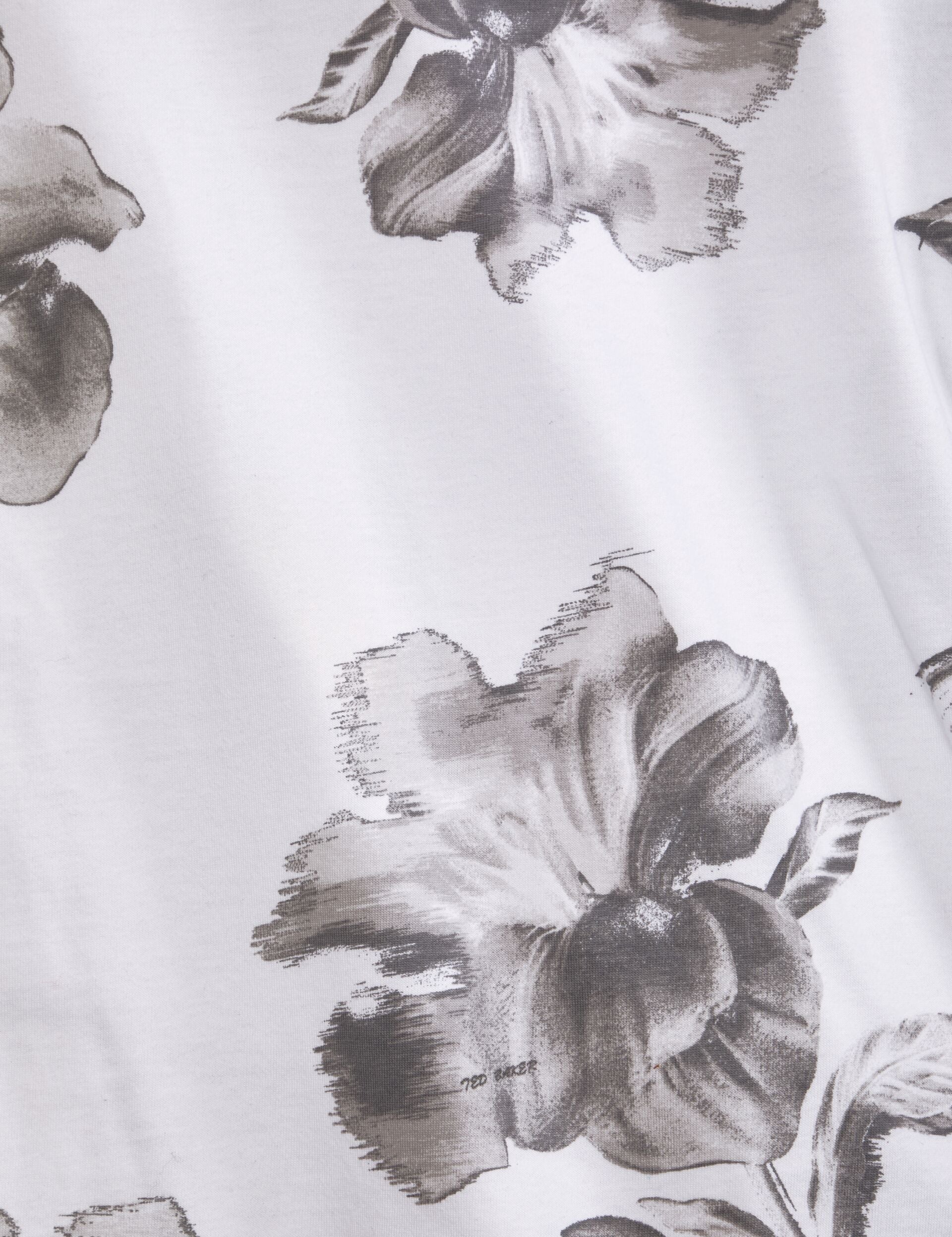 FLORAL GRAPHIC TEE | WHITE - Image 6