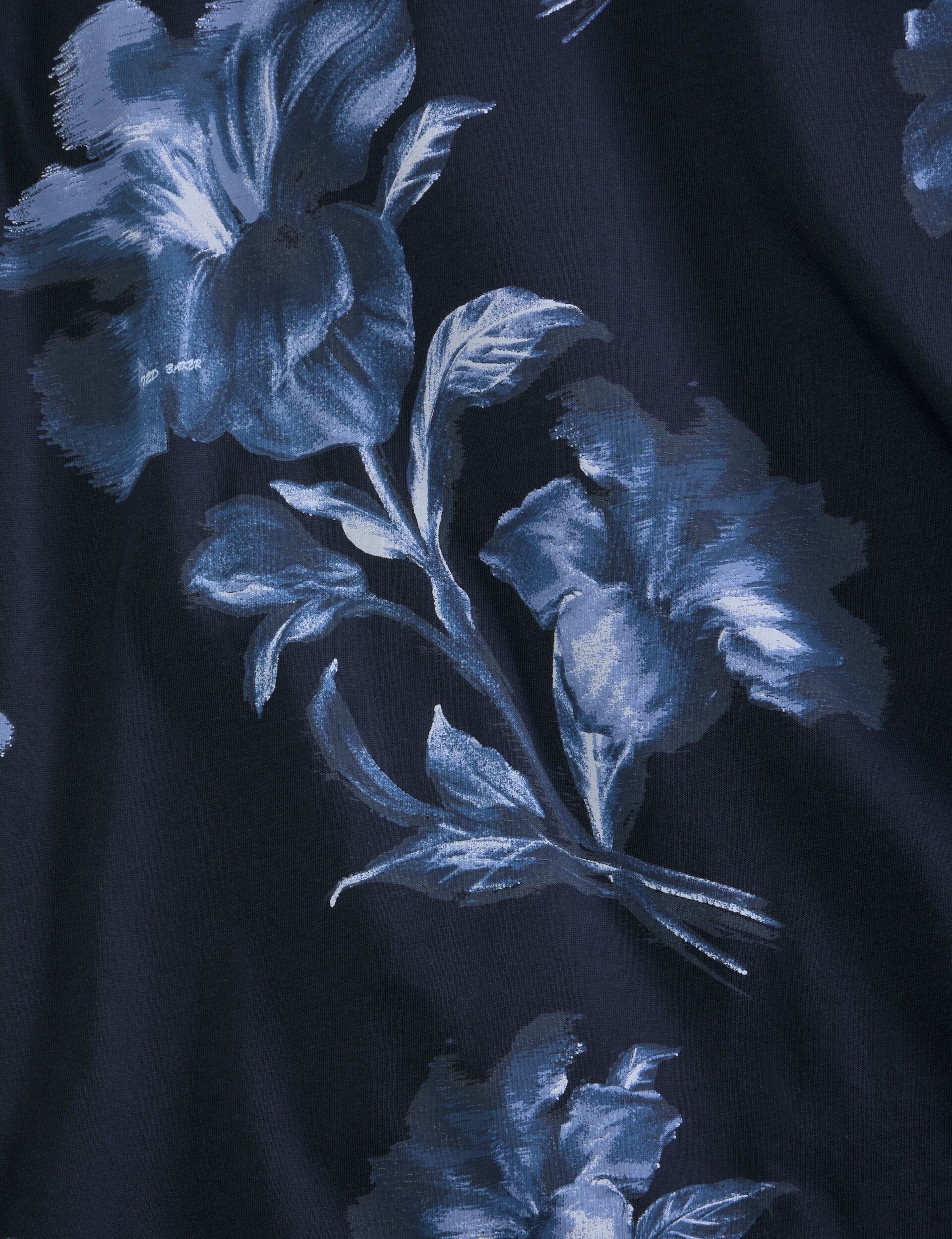 FLORAL GRAPHIC TEE | NAVY - Image 5