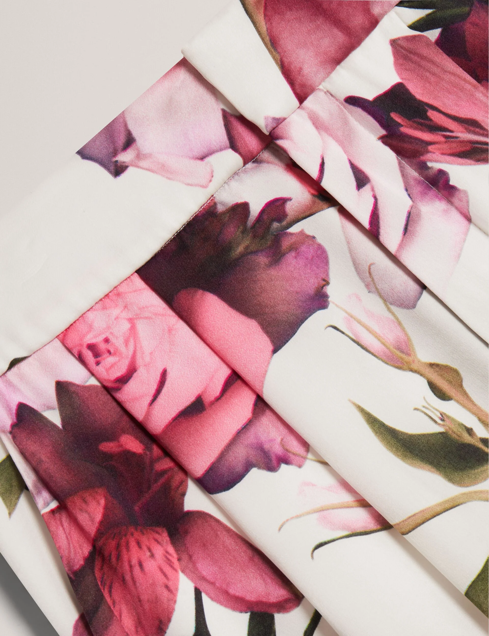 FLORAL SATIN FLOWY PANT | WHITE - Image 3
