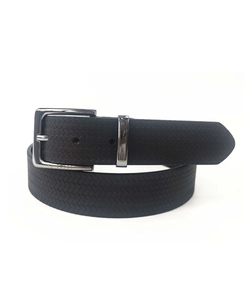 GEO EMBOSSED BELT | BLACK - Image 2