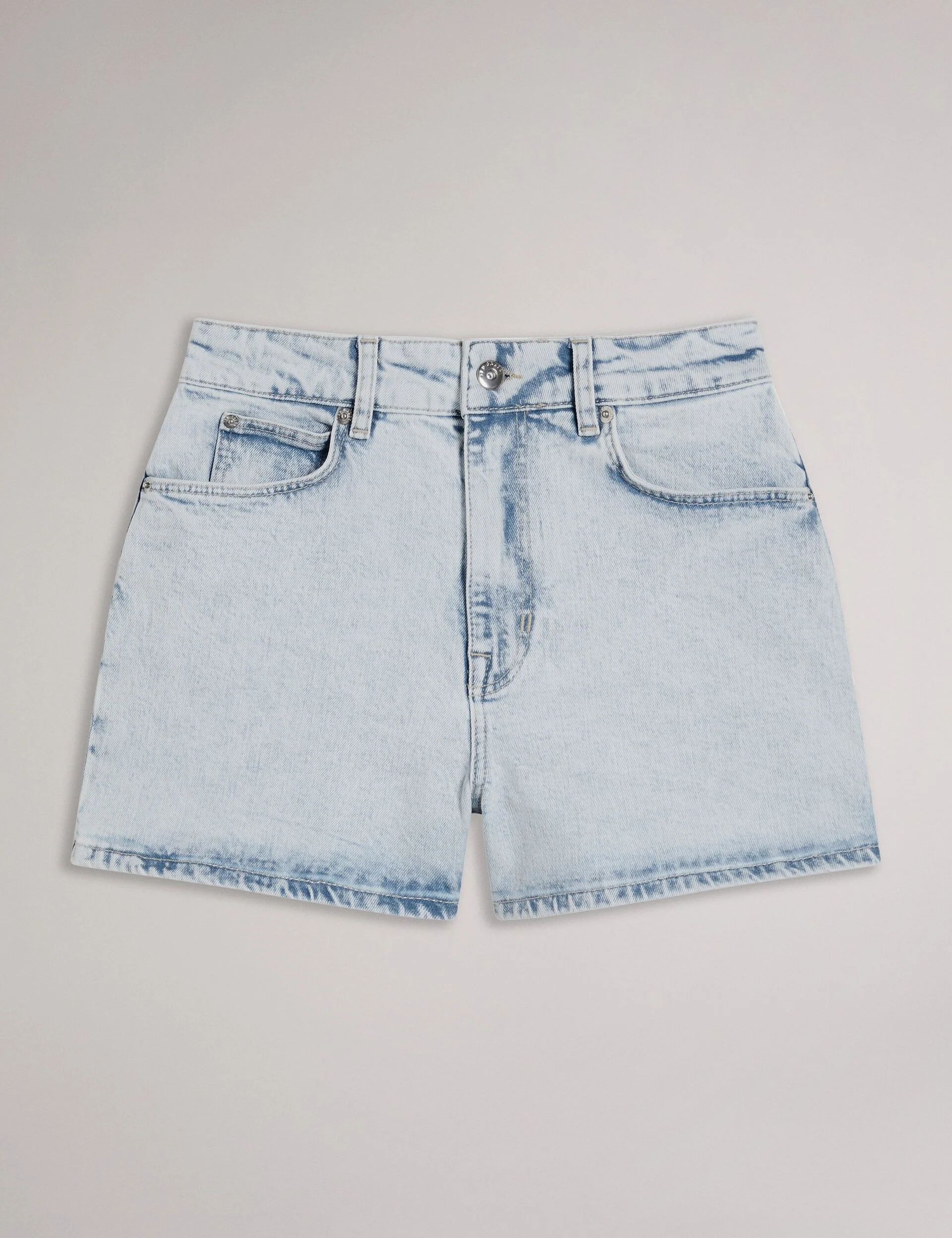 HIGH RISE DENIM SHORT | LIGHT BLUE - Image 6