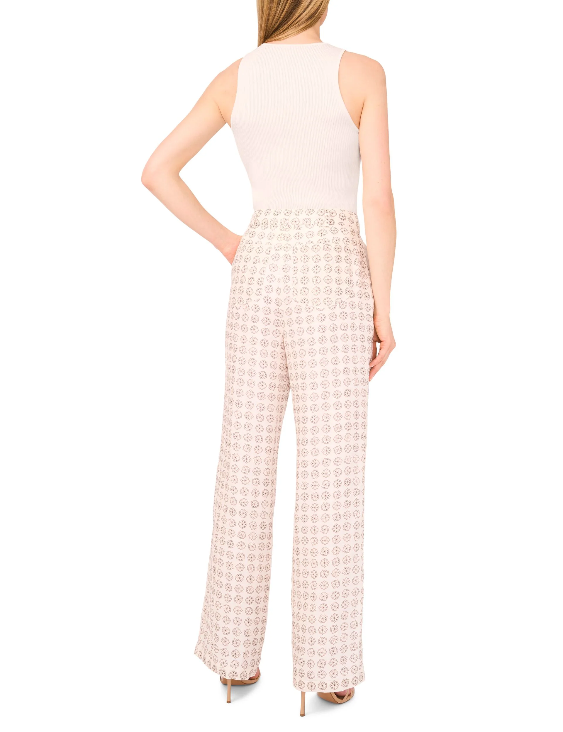 HIGH-WAISTED STRUCTURED PANT | IVORY - Image 3