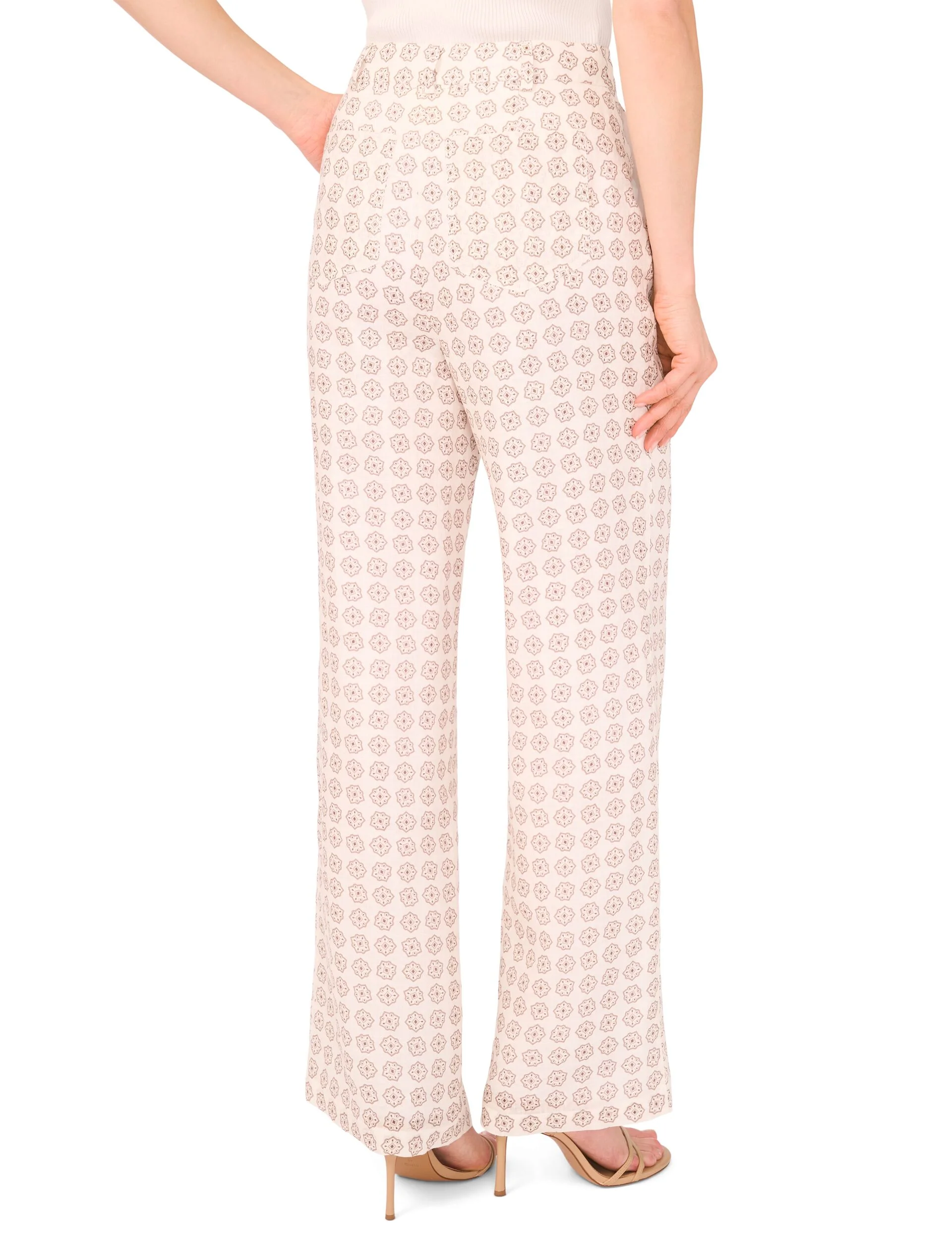 HIGH-WAISTED STRUCTURED PANT | IVORY - Image 4