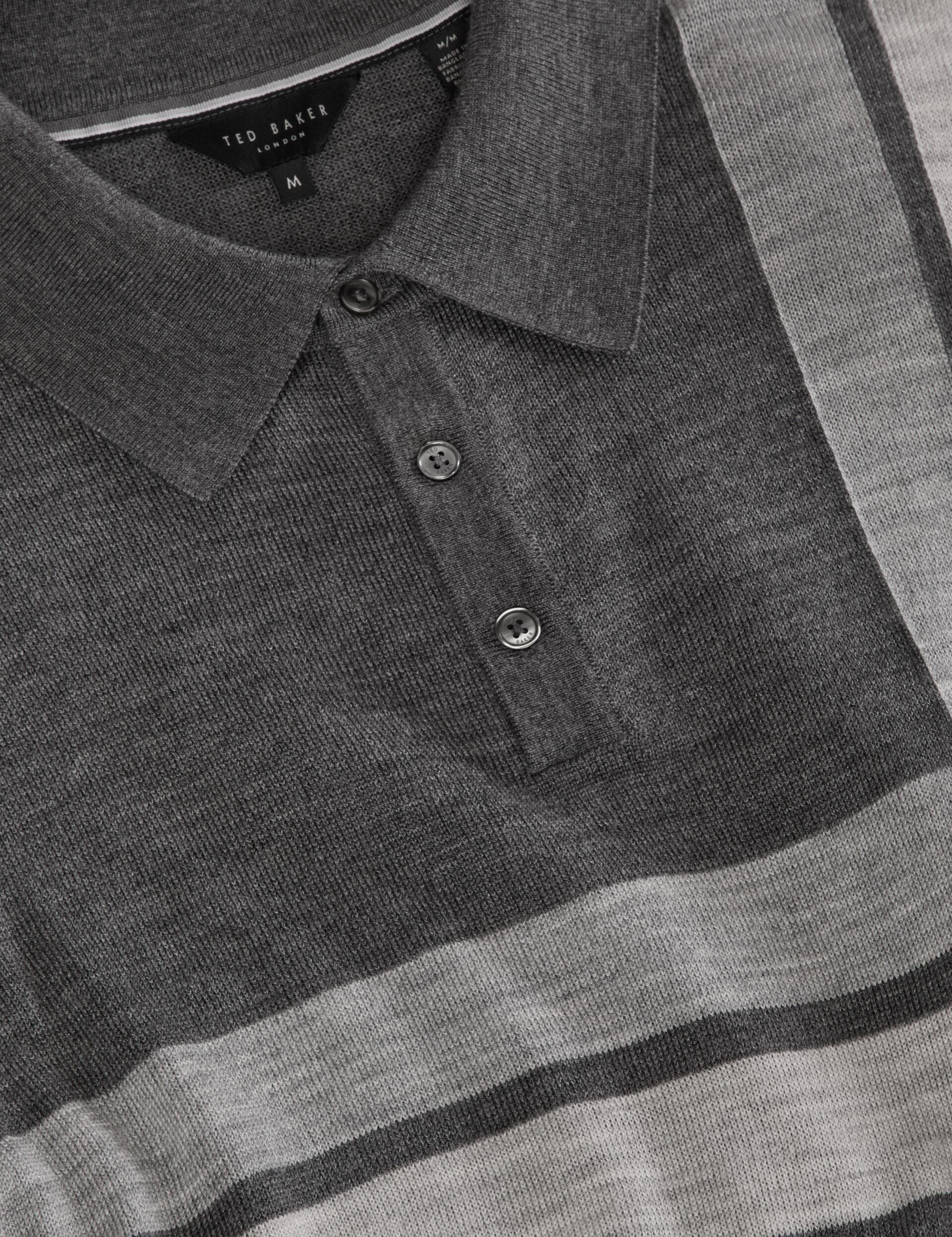 INTARSIA SWEATER POLO | DARK GREY - Image 3