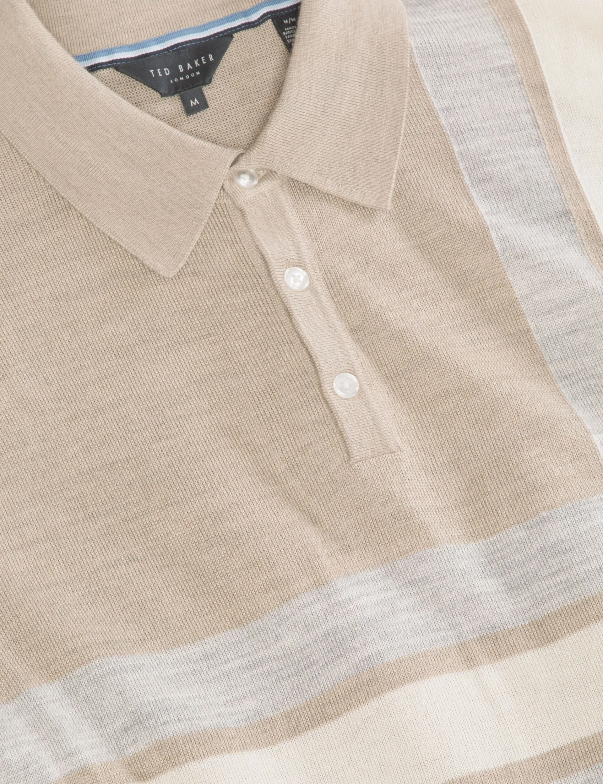 INTARSIA SWEATER POLO | LIGHT CAMEL - Image 3