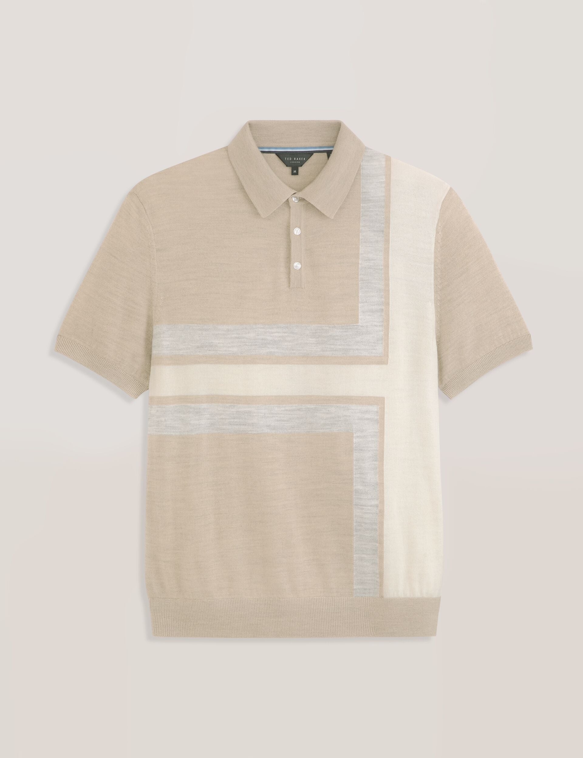 INTARSIA SWEATER POLO | LIGHT CAMEL - Image 6