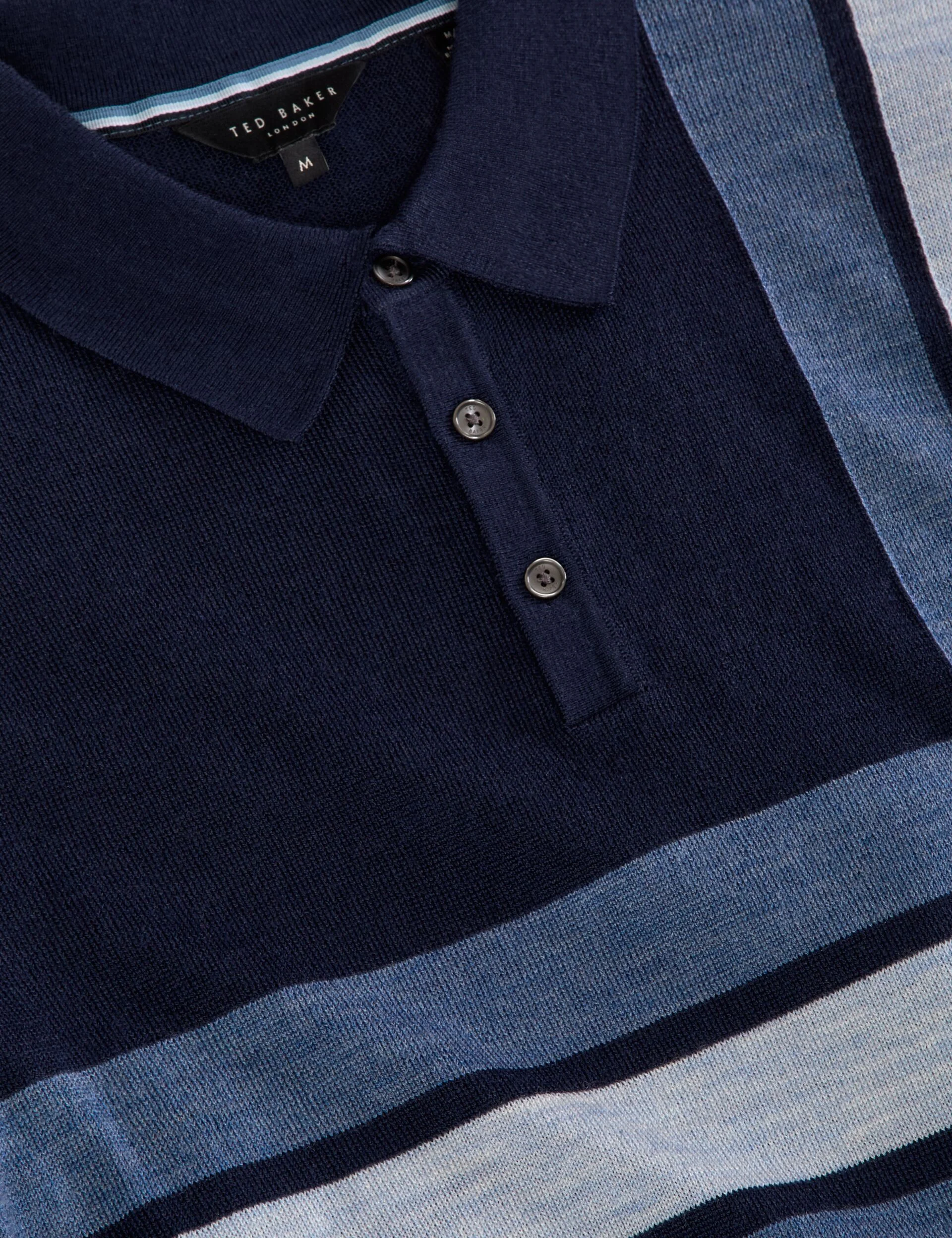 INTARSIA SWEATER POLO | NAVY - Image 3
