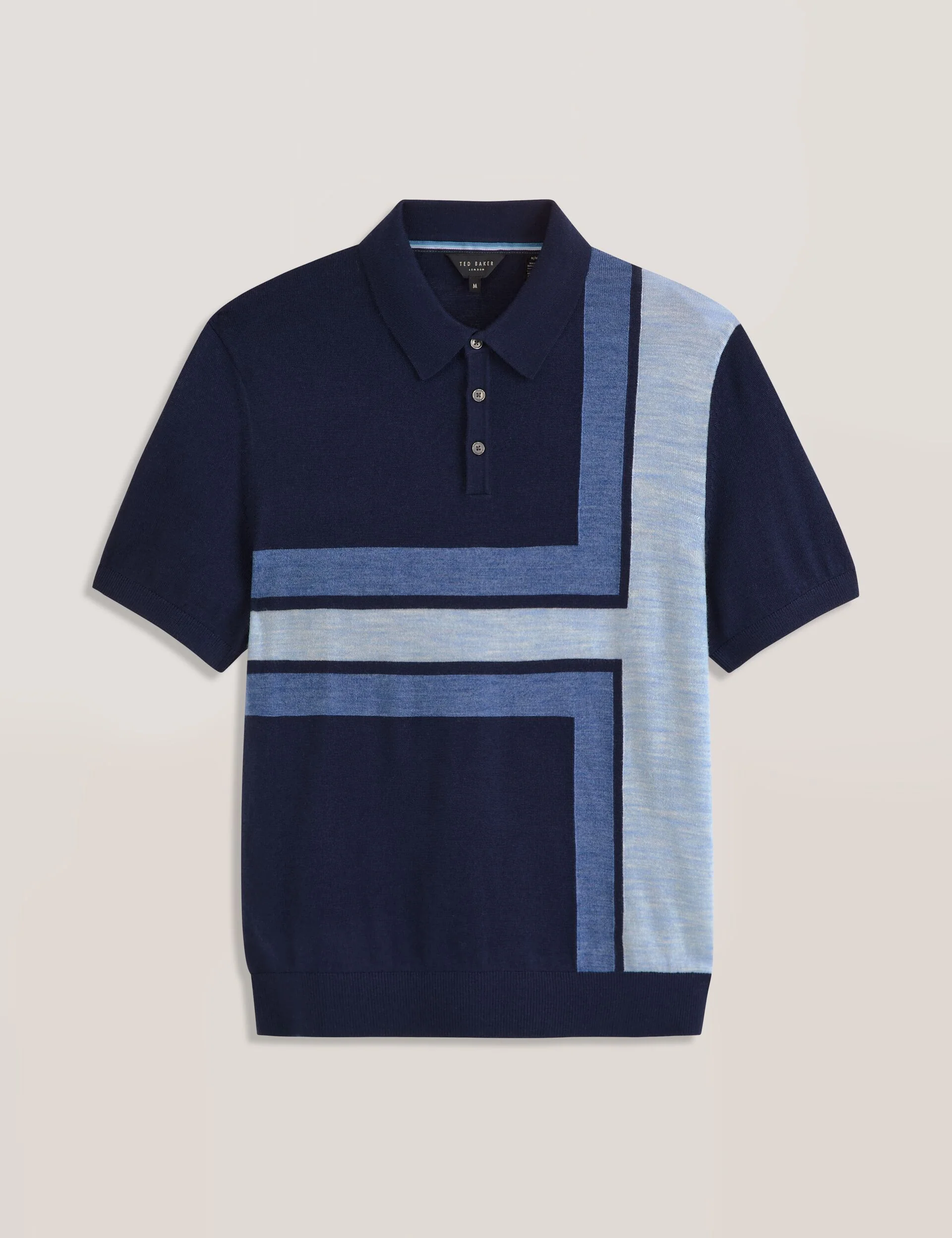 INTARSIA SWEATER POLO | NAVY - Image 6