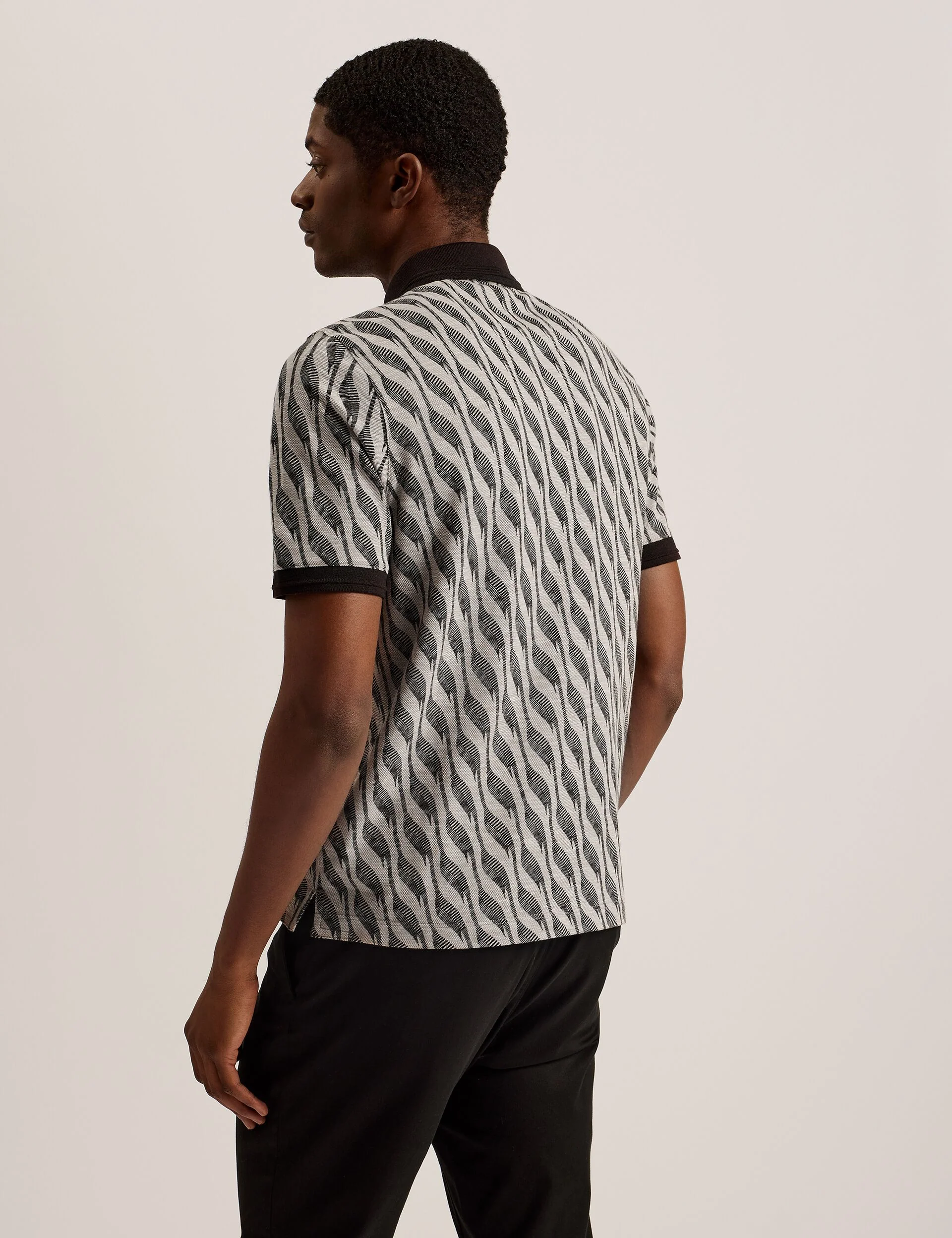 JACQUARD POLO | BROWN - Image 2