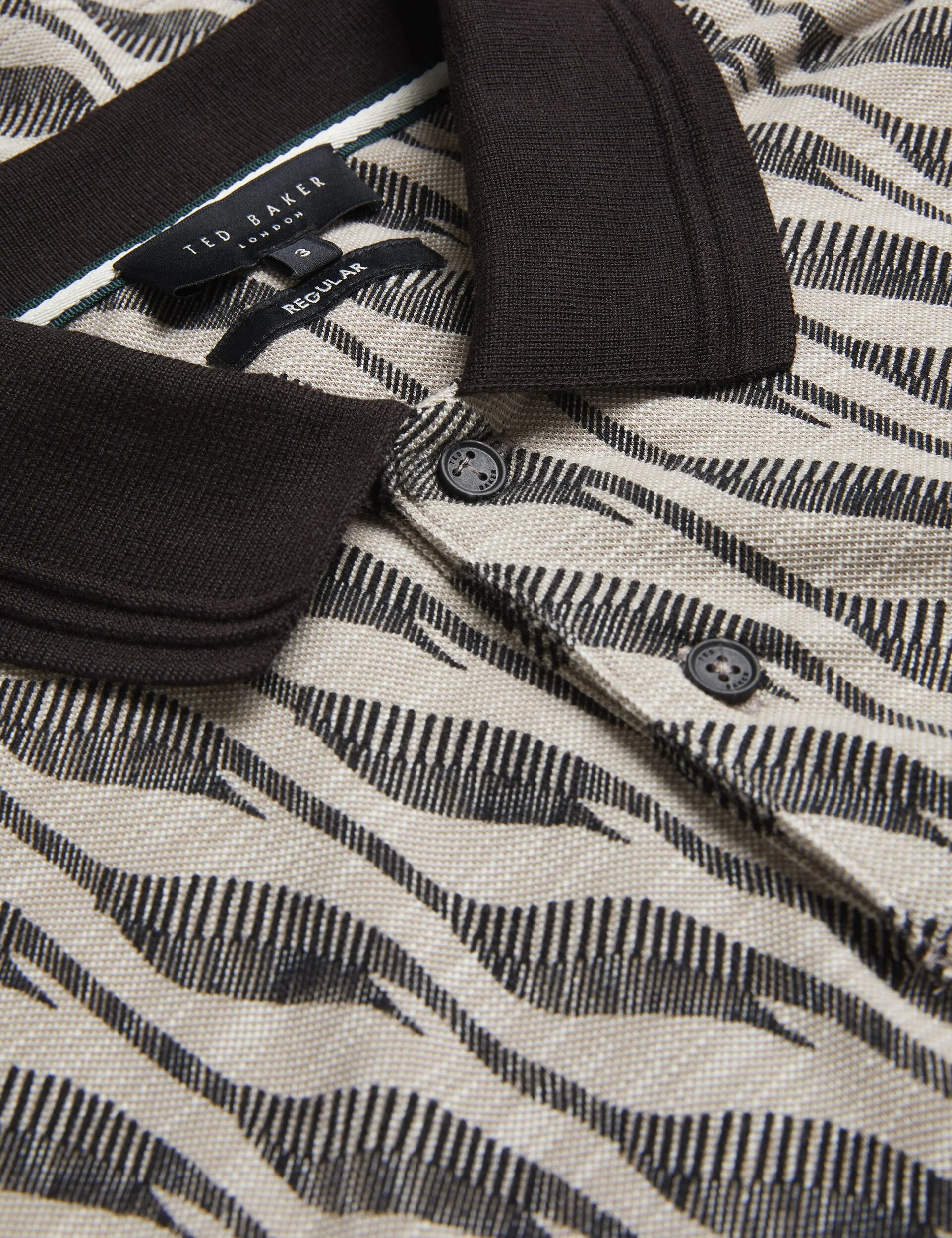 JACQUARD POLO | BROWN - Image 6