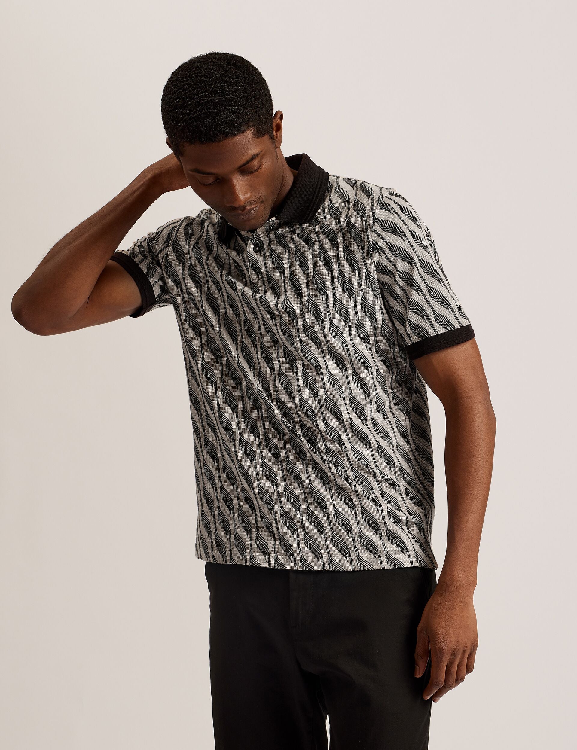 JACQUARD POLO | BROWN - Image 7