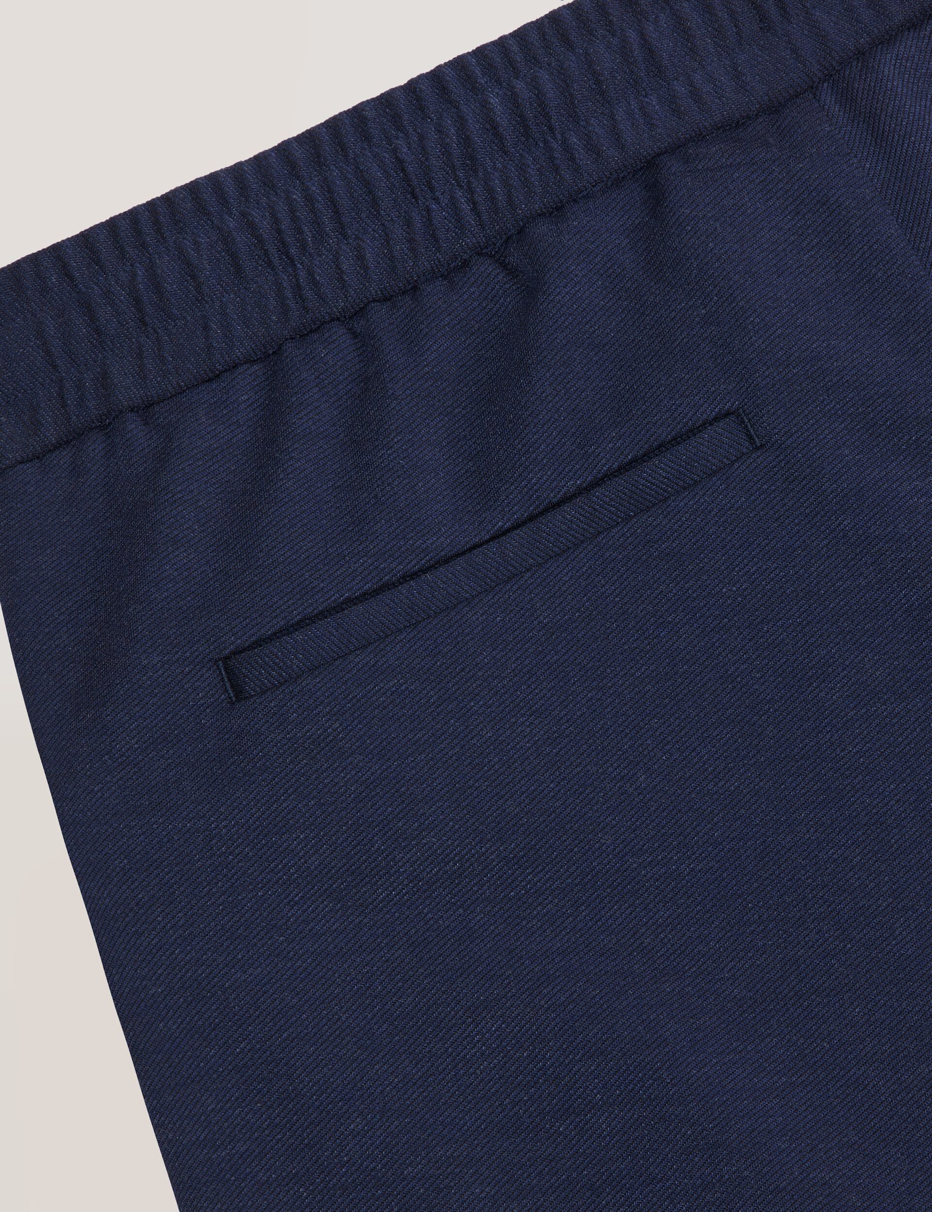 KNIT TWILL ELASTIC TROUSERS | BLUE - Image 3