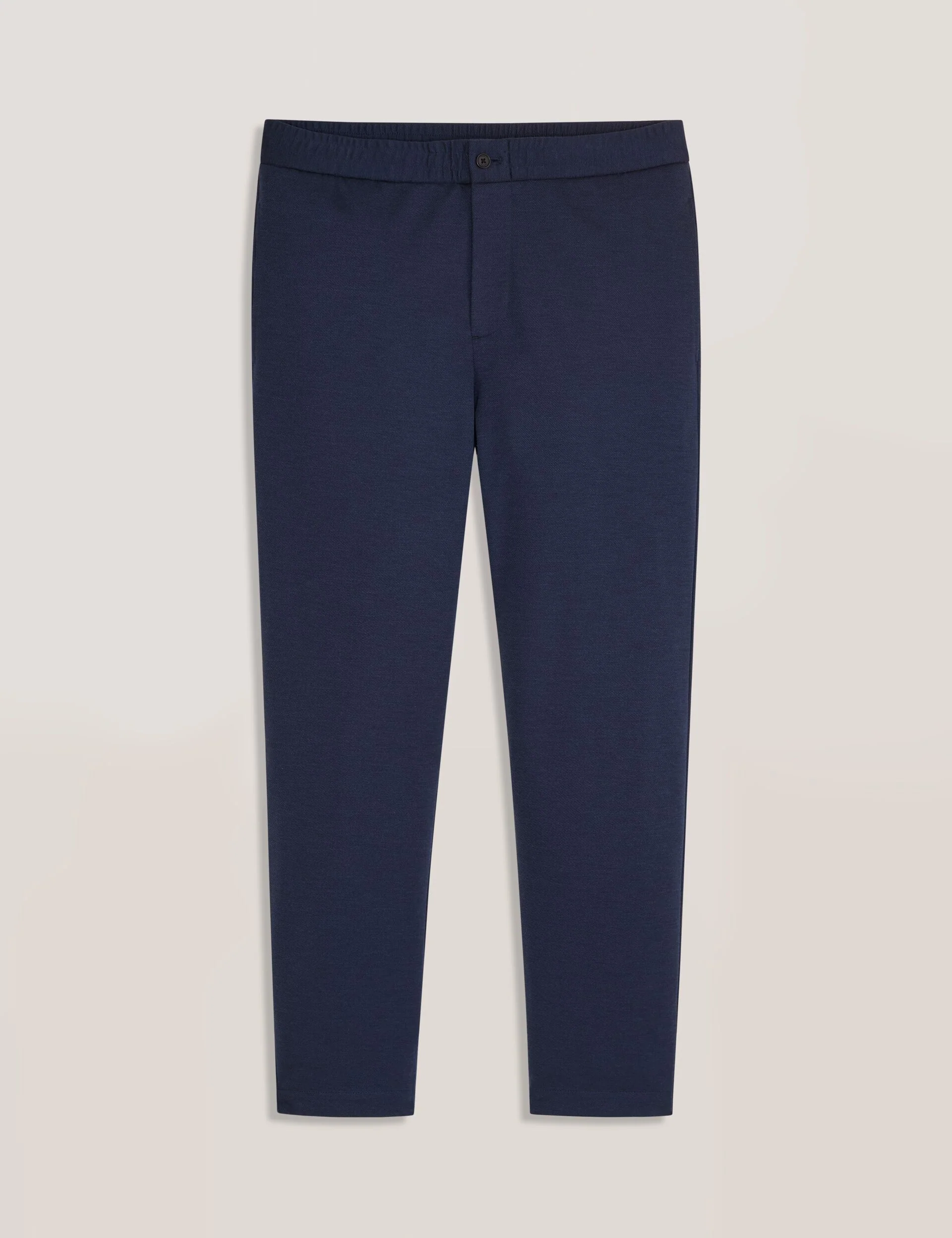 KNIT TWILL ELASTIC TROUSERS | BLUE - Image 6