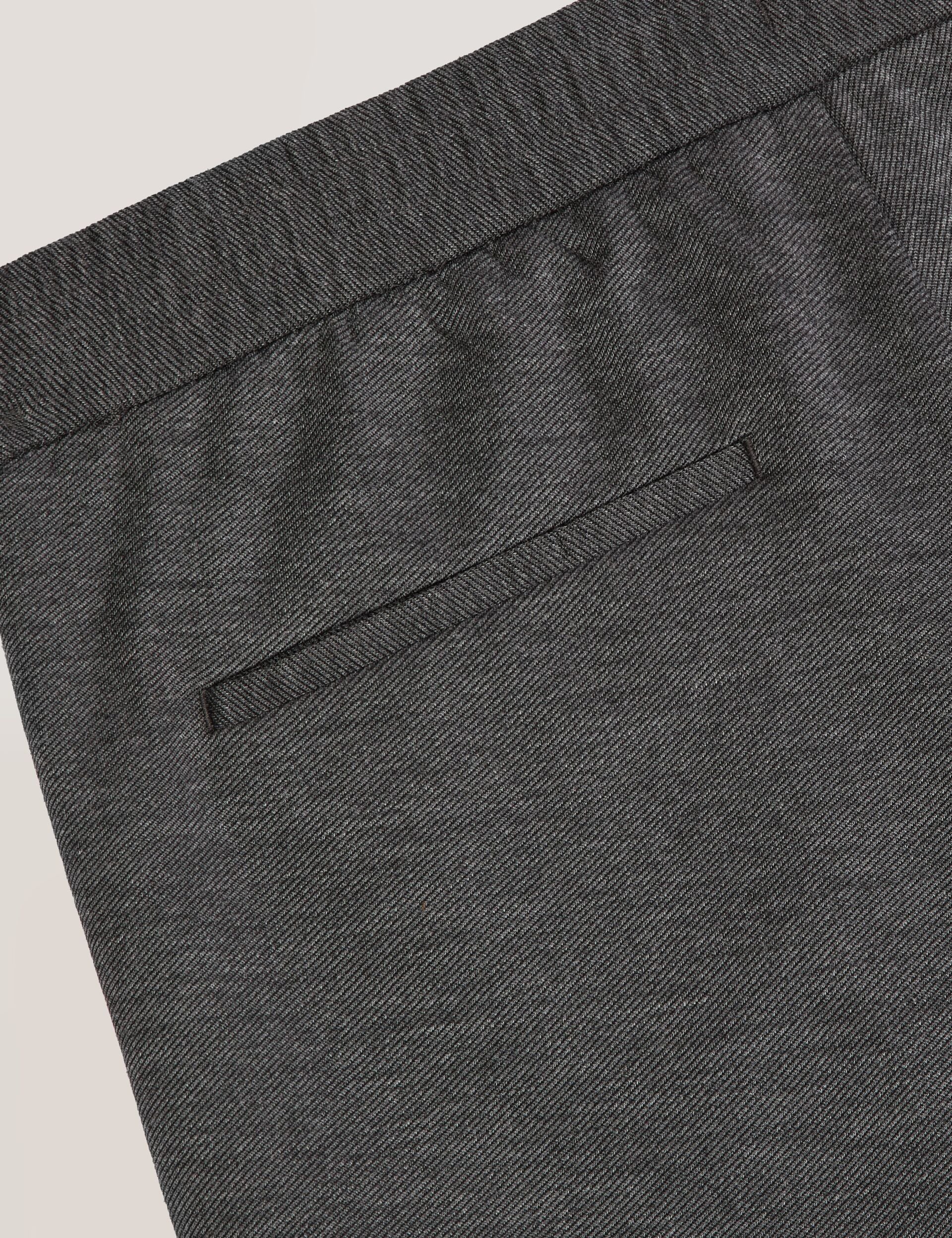 KNIT TWILL ELASTIC TROUSERS | IRON GATE HEATHER - Image 3