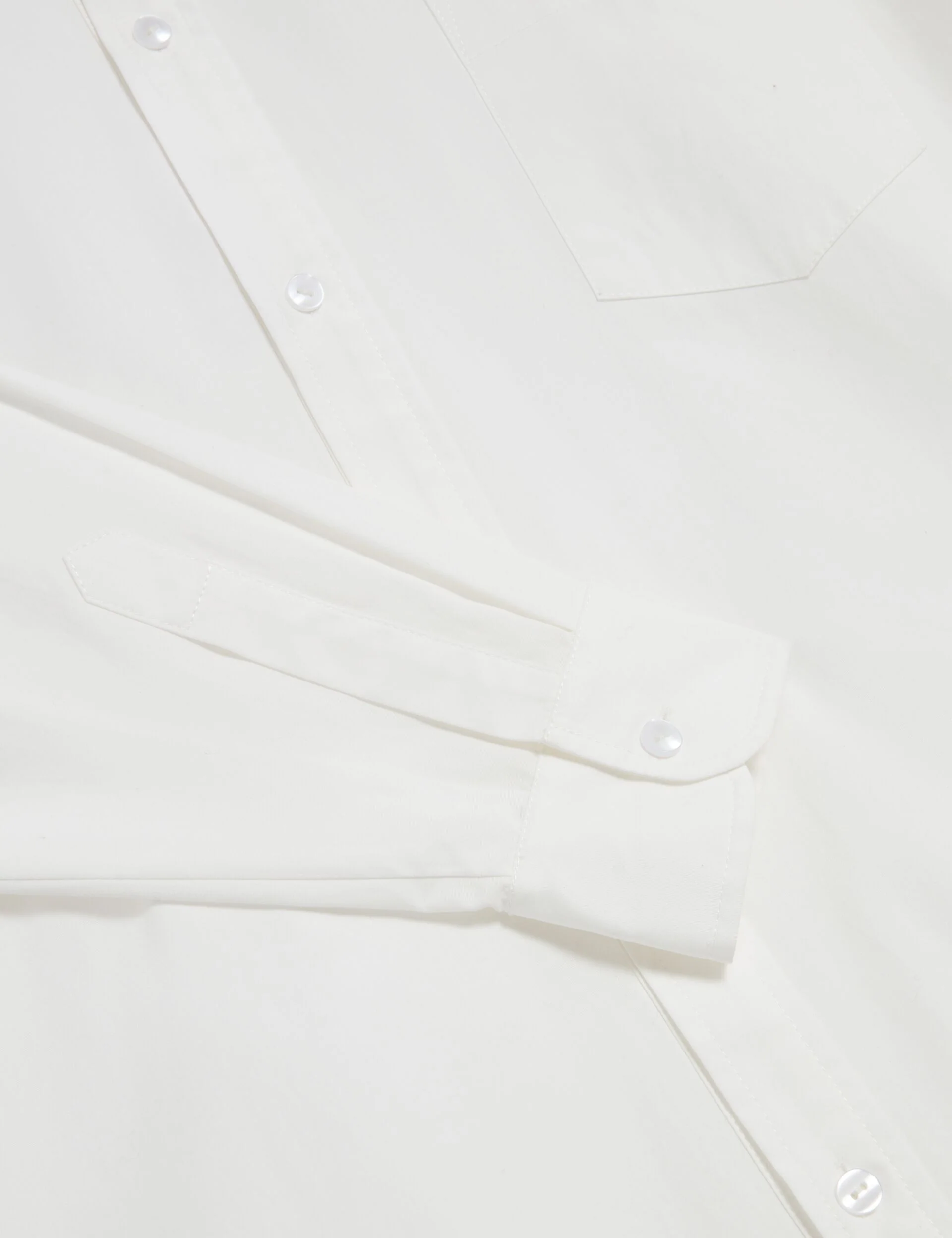 LONG SLEEVE RUFFLE SHIRT DRESS | WHITE - Image 3