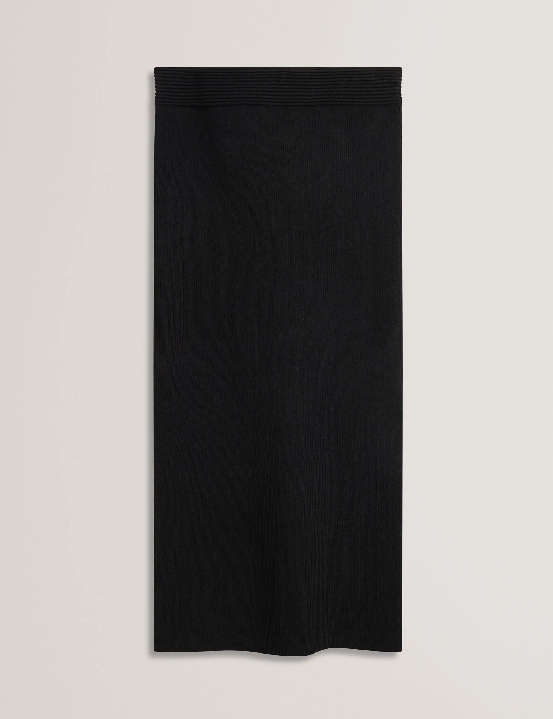 MAXI SKIRT WITH RIB | BLACK - Image 7