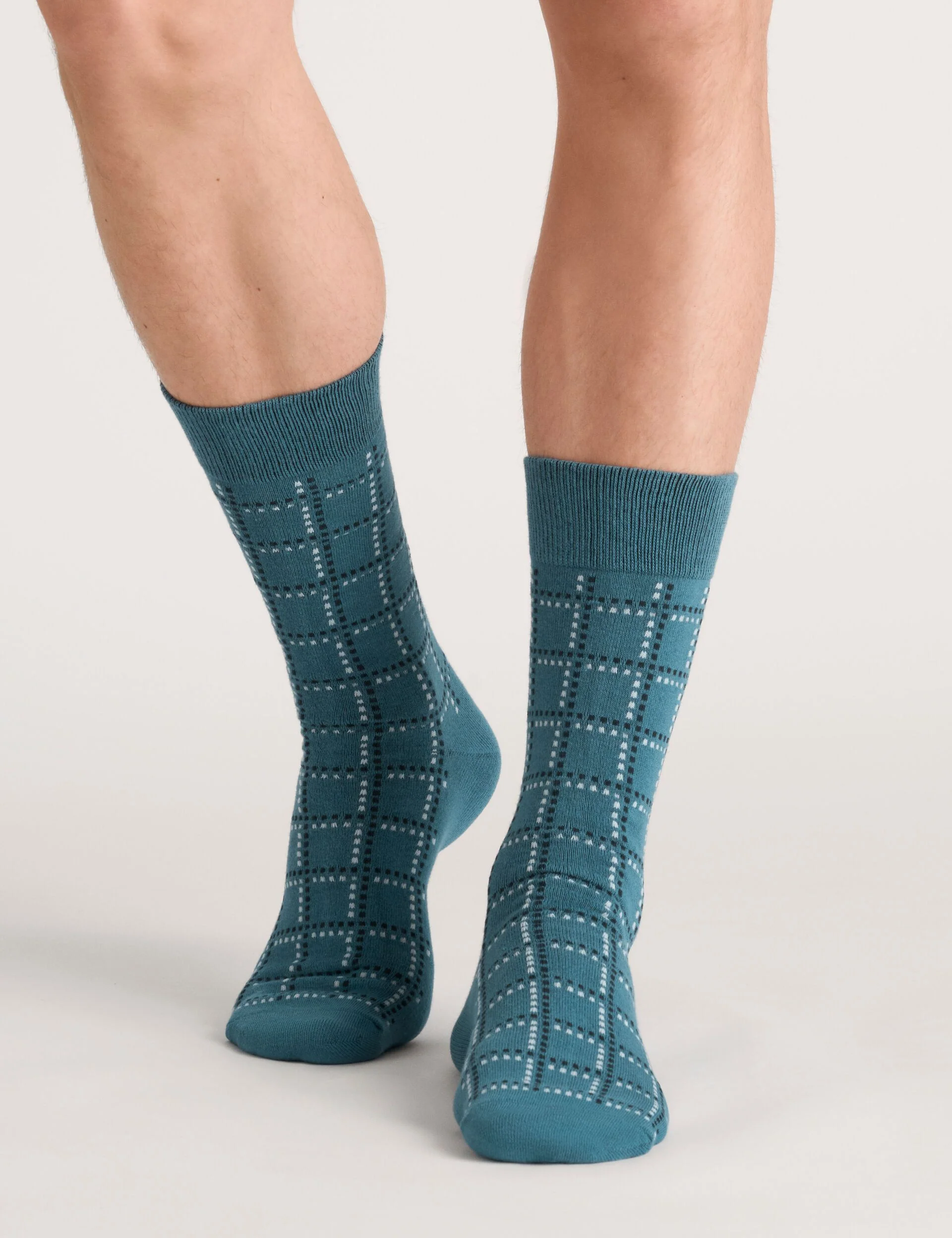 CREW GEOMETRIC CHECK | BLUE - Image 4