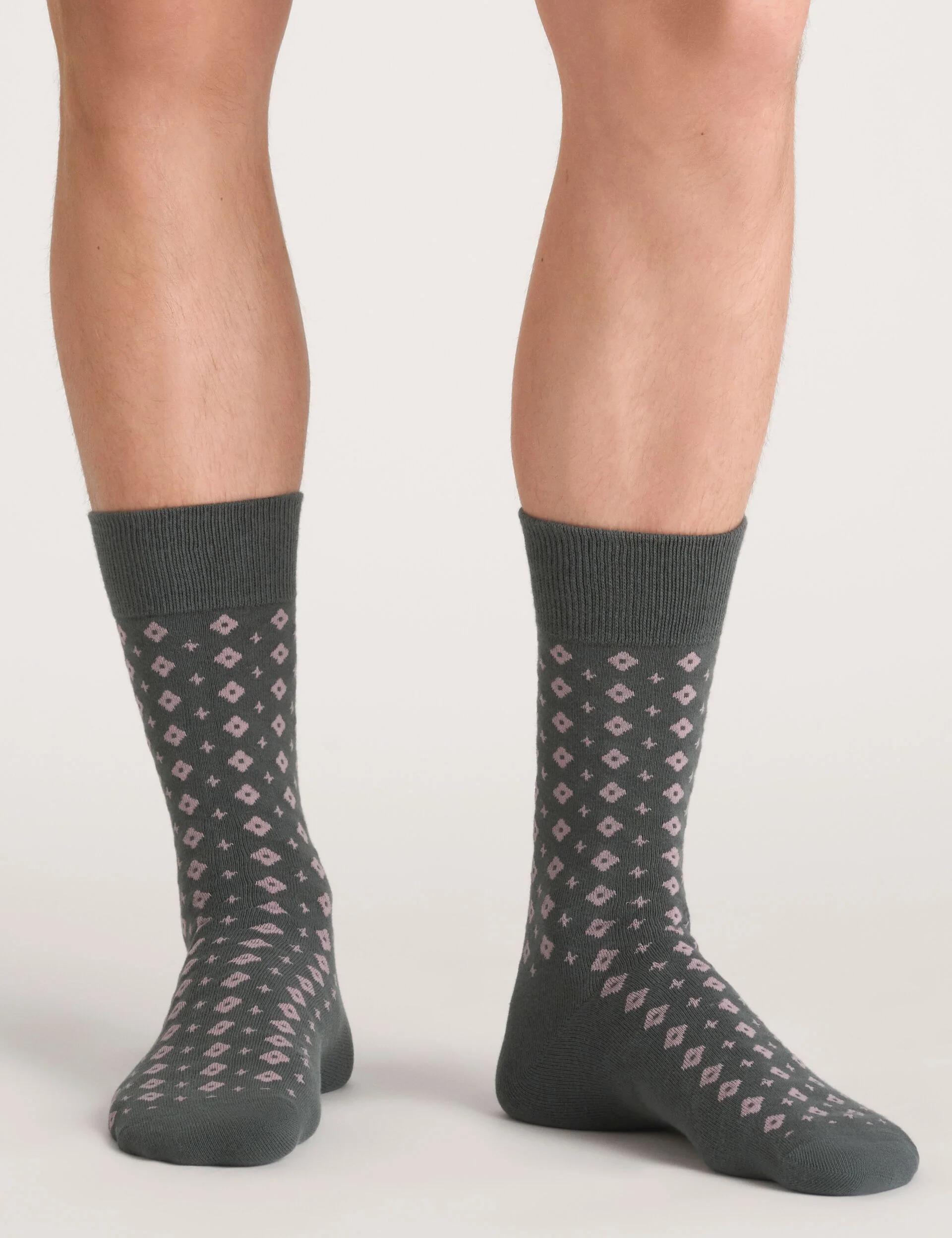 CREW GEOMETRIC CHECK | DARK GREEN - Image 2