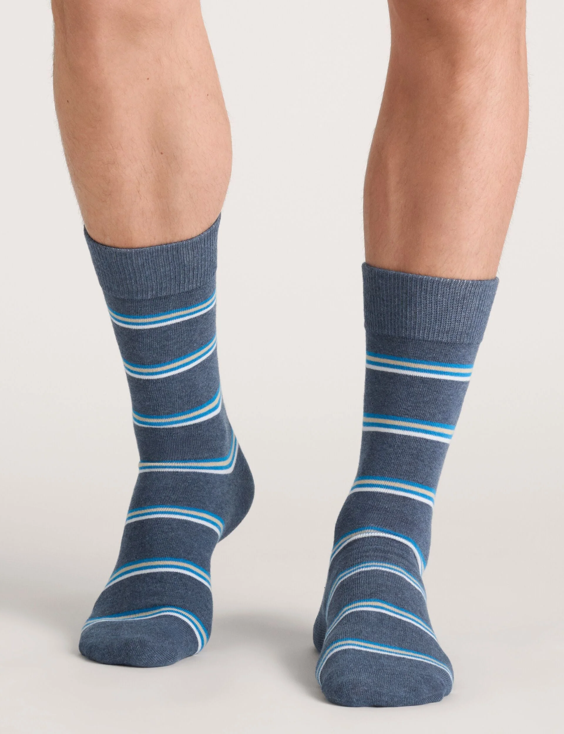 CREW GEOMETRIC STRIPE | MID GREY - Image 4