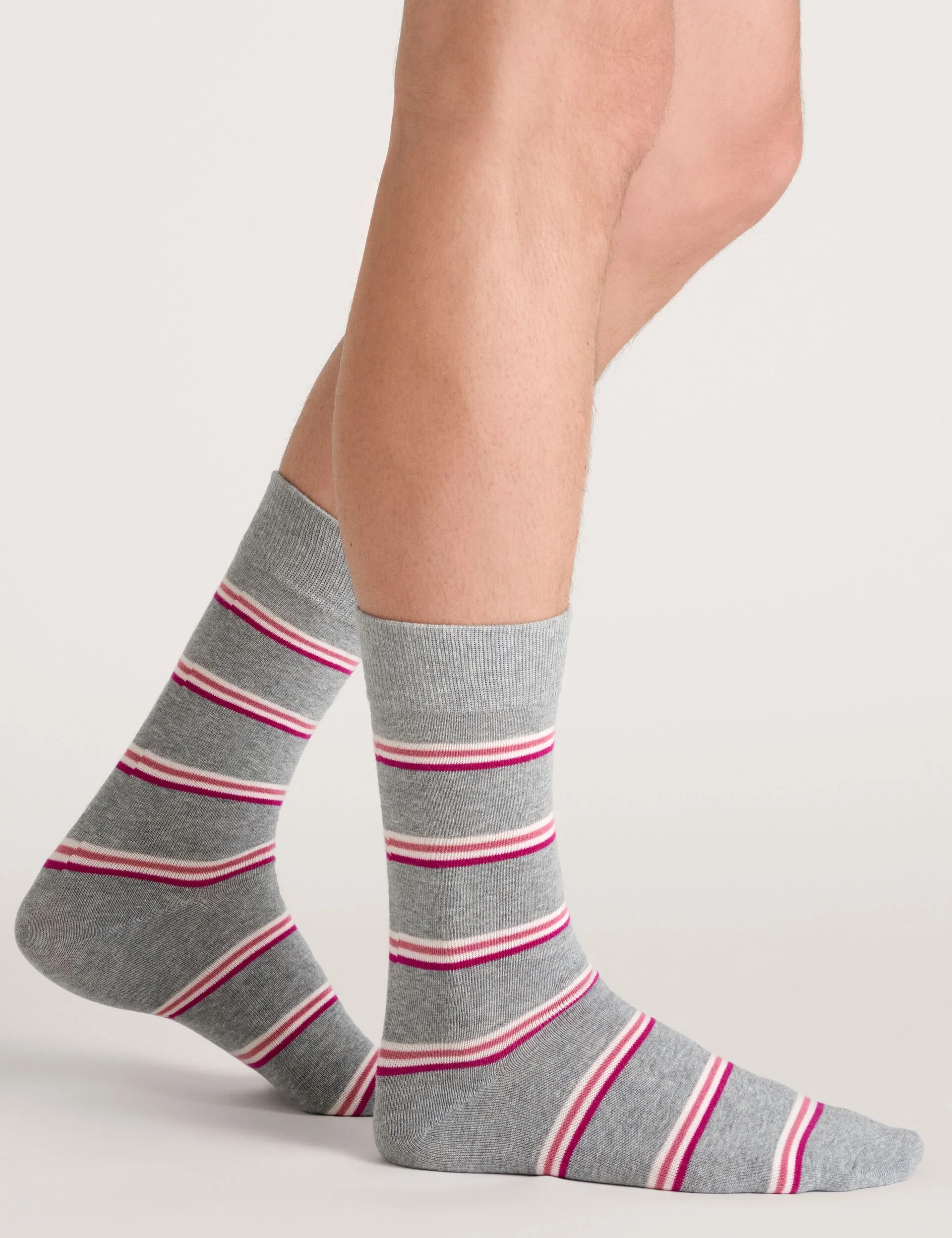 CREW GEOMETRIC STRIPE | MID GREY - Image 8