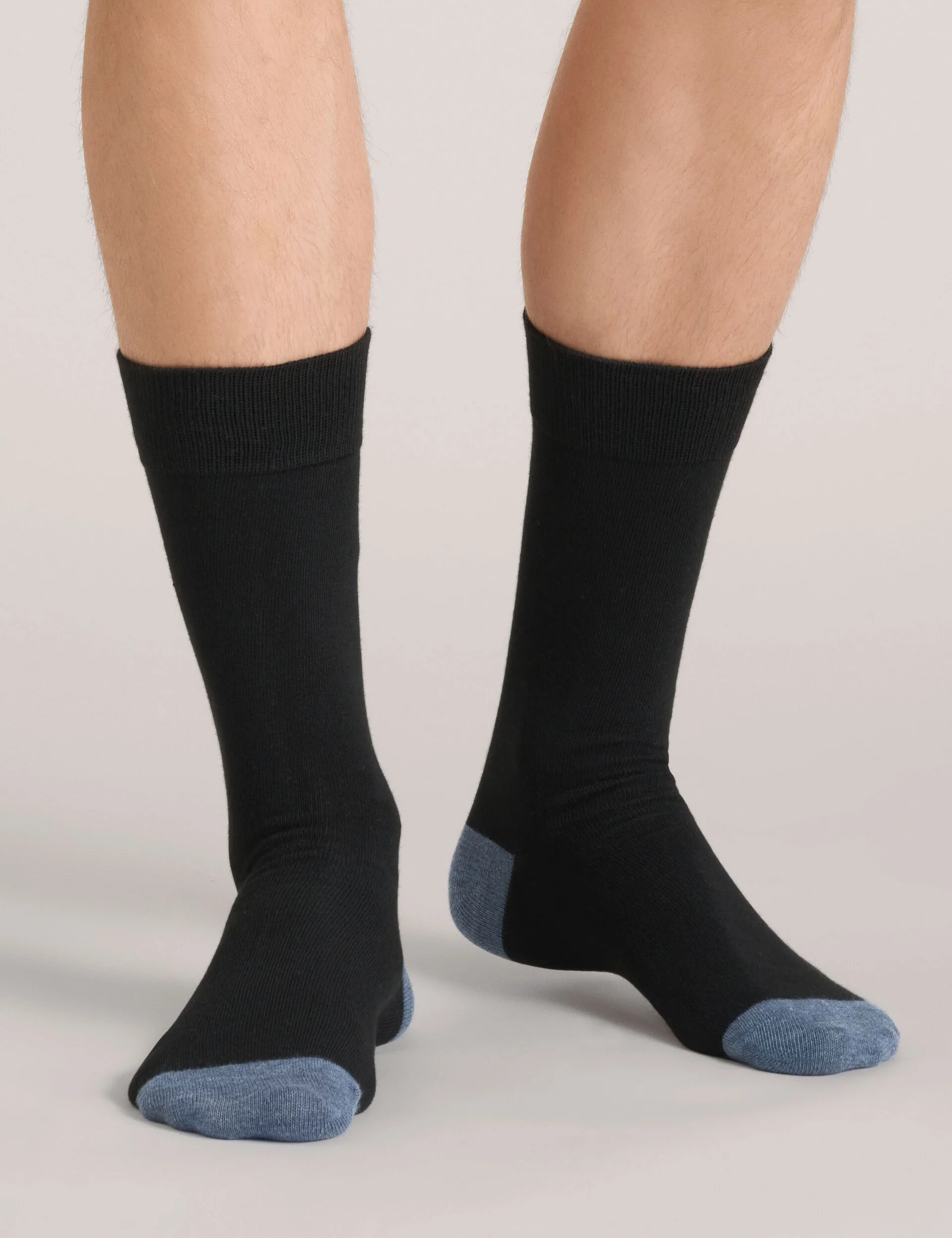 CREW SOCK CONTRAST TOE | BLACK - Image 5