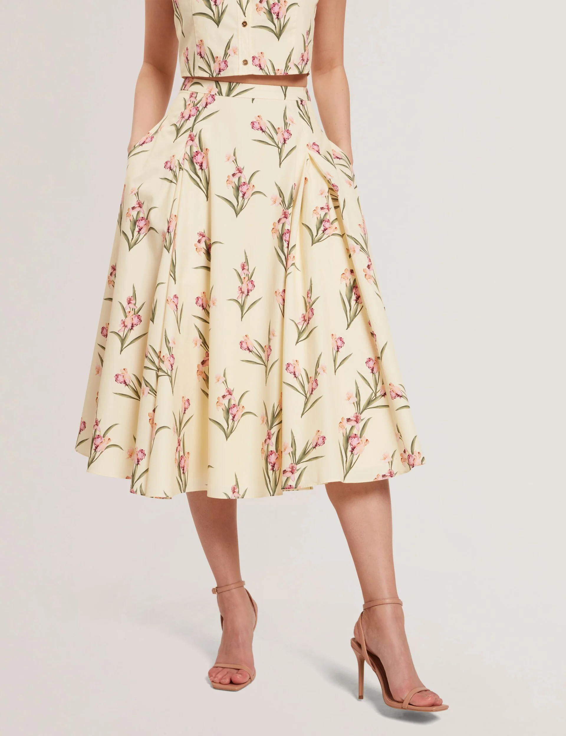 MIDI CIRCLE SKIRT | YELLOW - Image 2