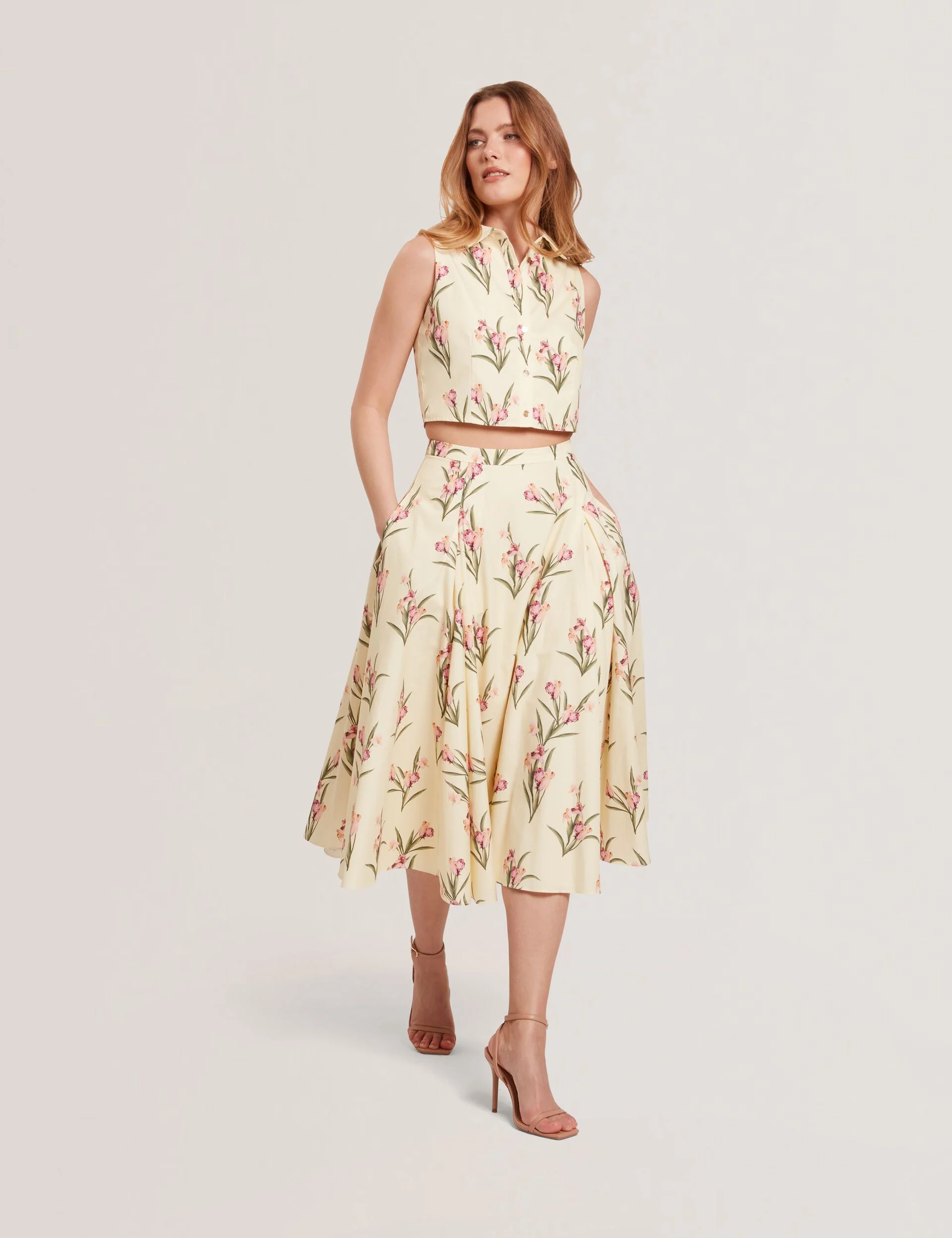 MIDI CIRCLE SKIRT | YELLOW - Image 4