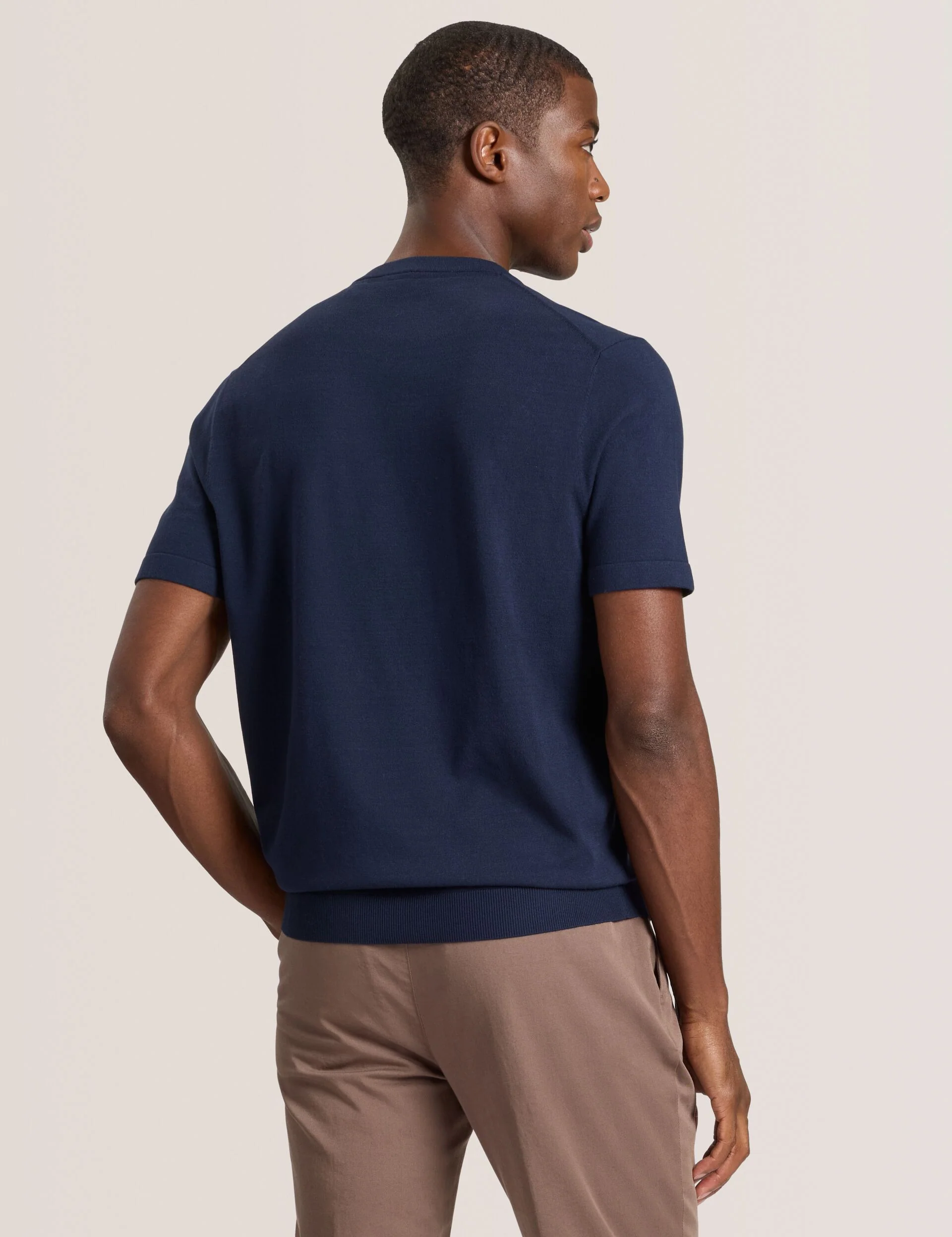 MODERN VISCOSE BLEND CREW | NAVY - Image 4