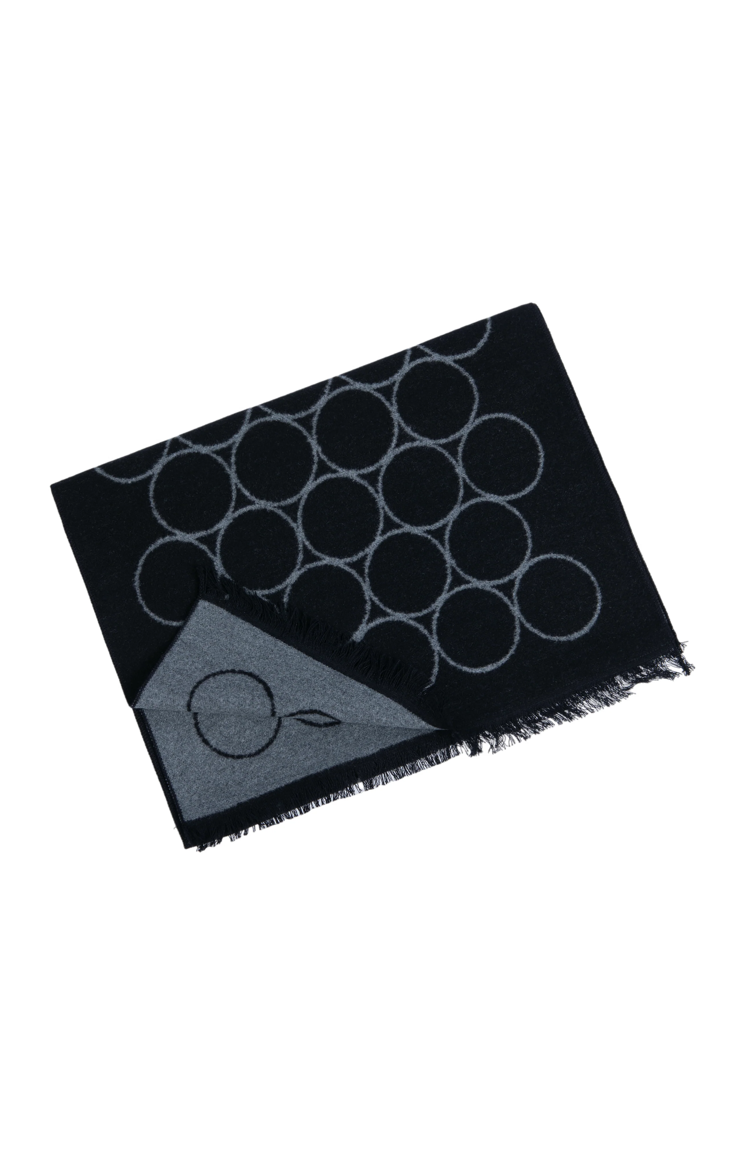 MULTI CIRCLE SCARF | BLACK - Image 2