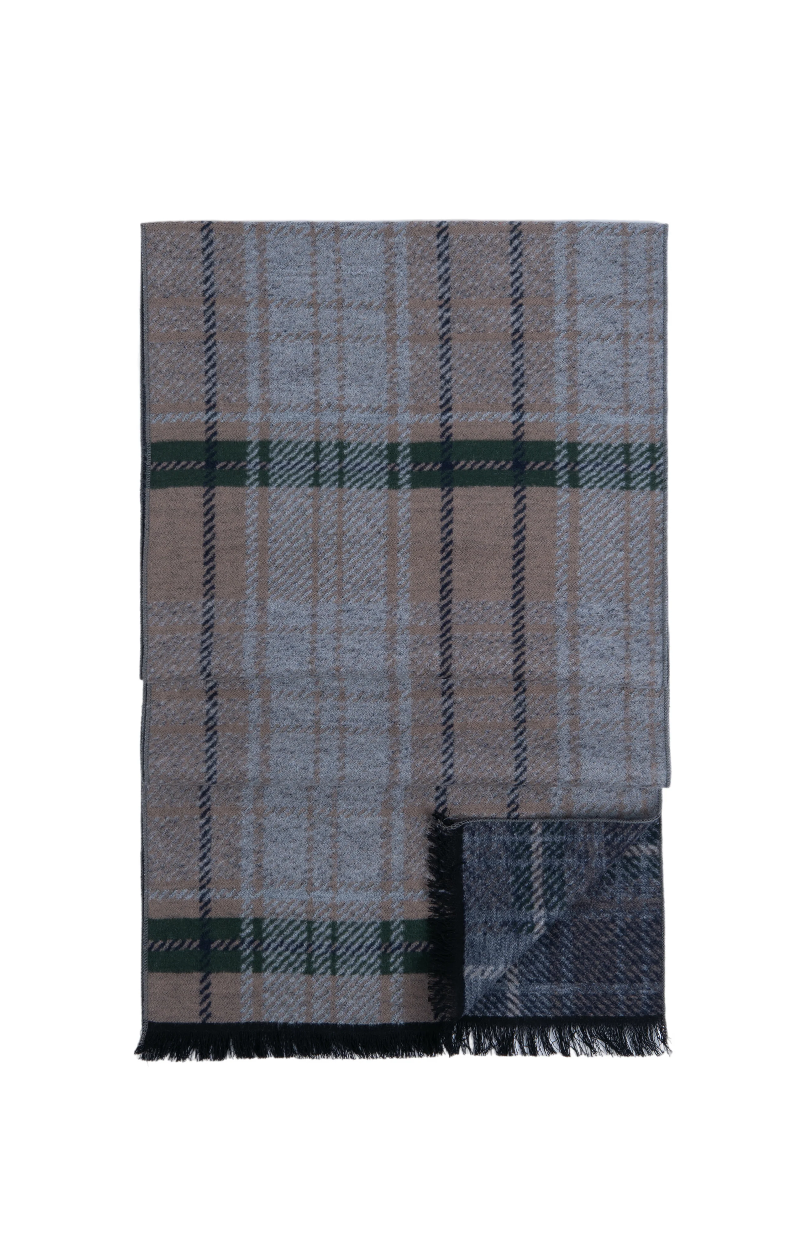 PLAID SCARF | BROWN - Image 3
