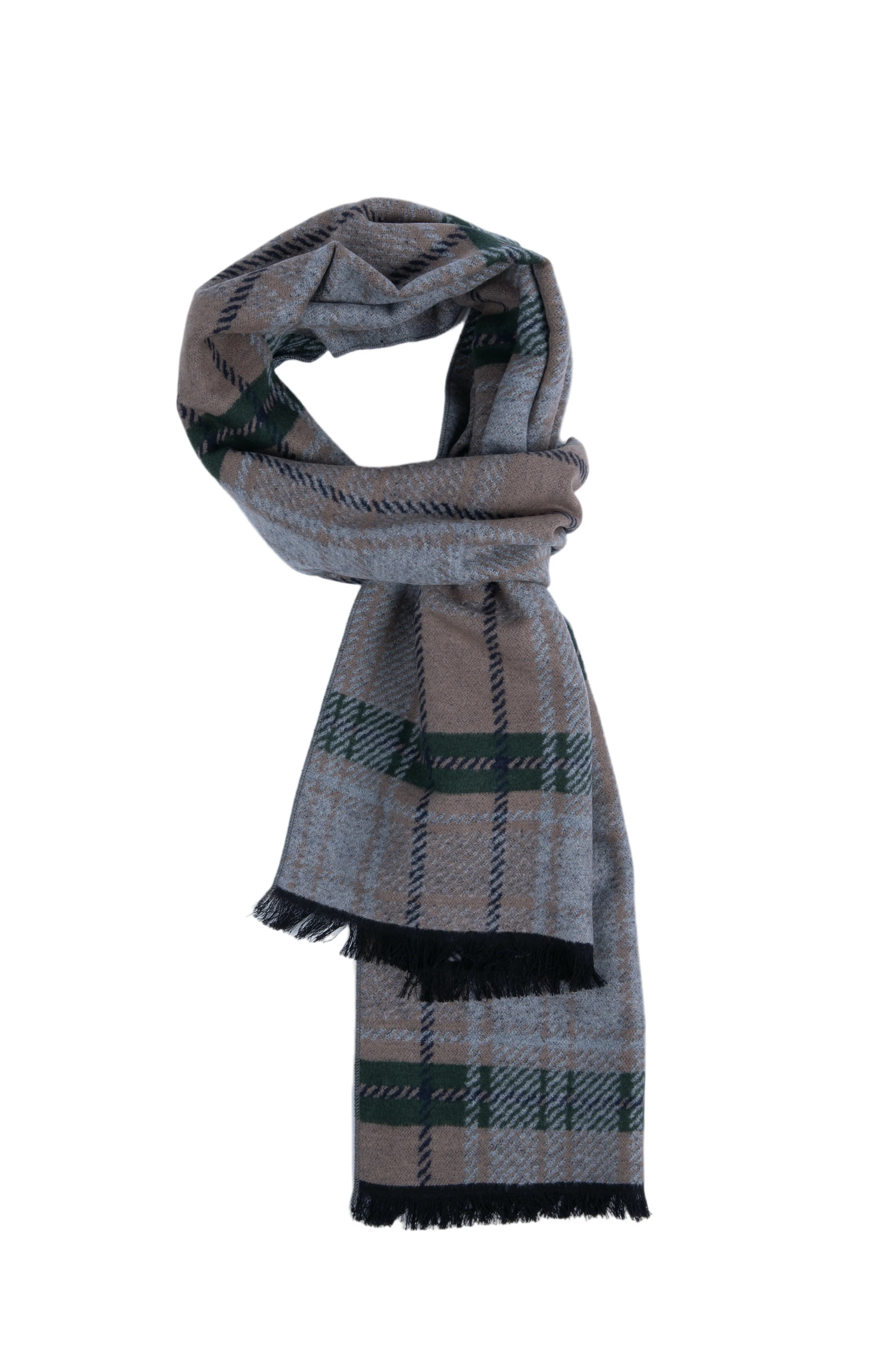 PLAID SCARF | BROWN - Image 4