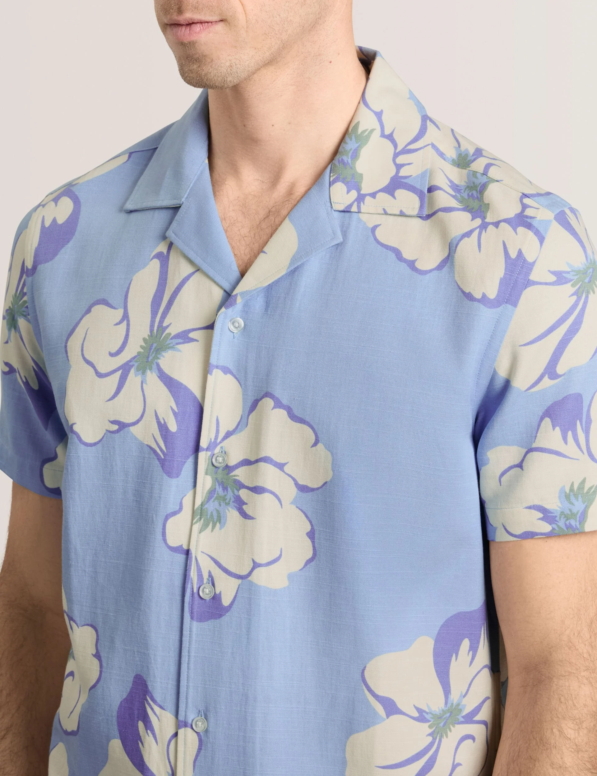 PRINTED SHIRT | LIGHT BLUE - Image 4