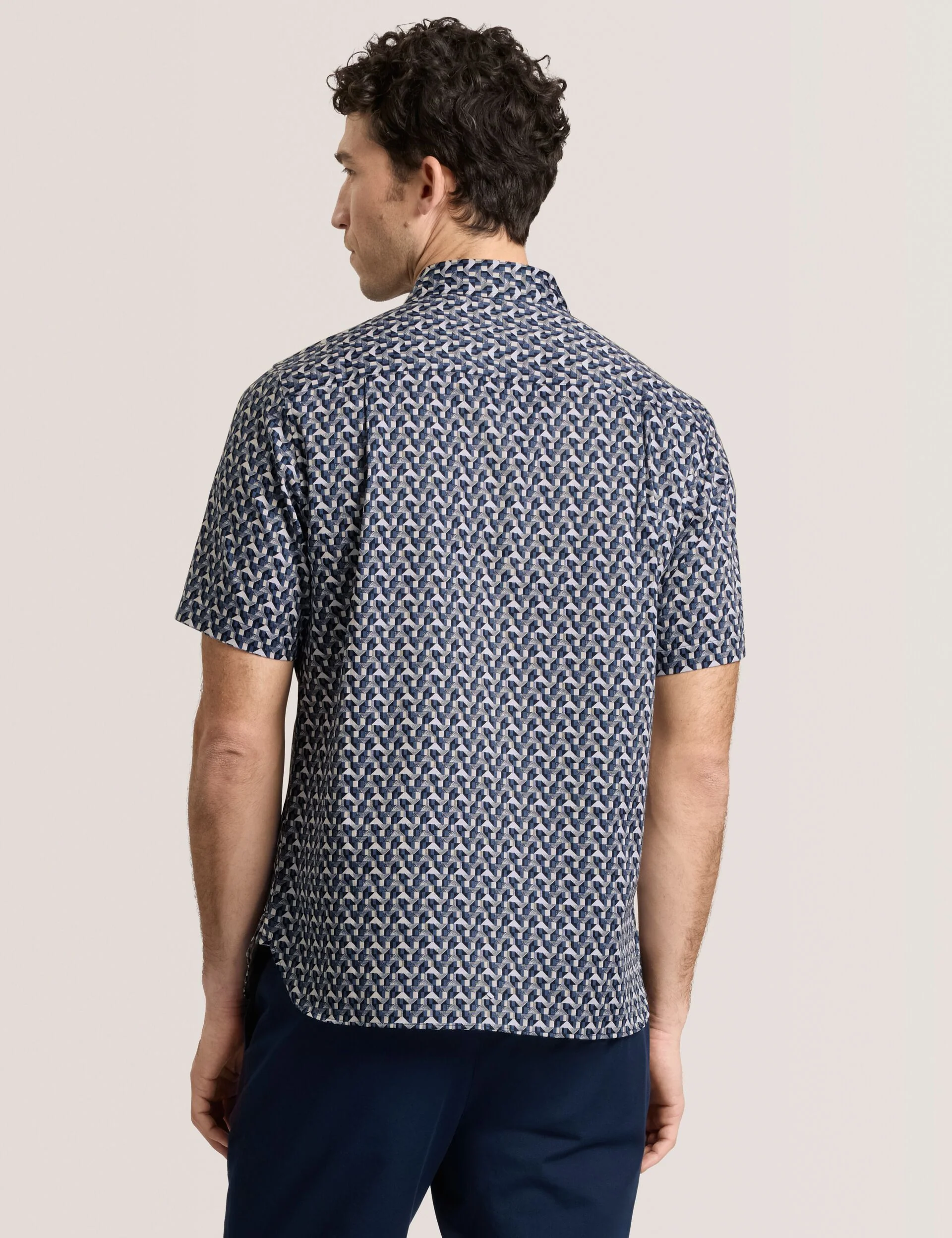 Printed Shirt | DARK NAVY - Image 3