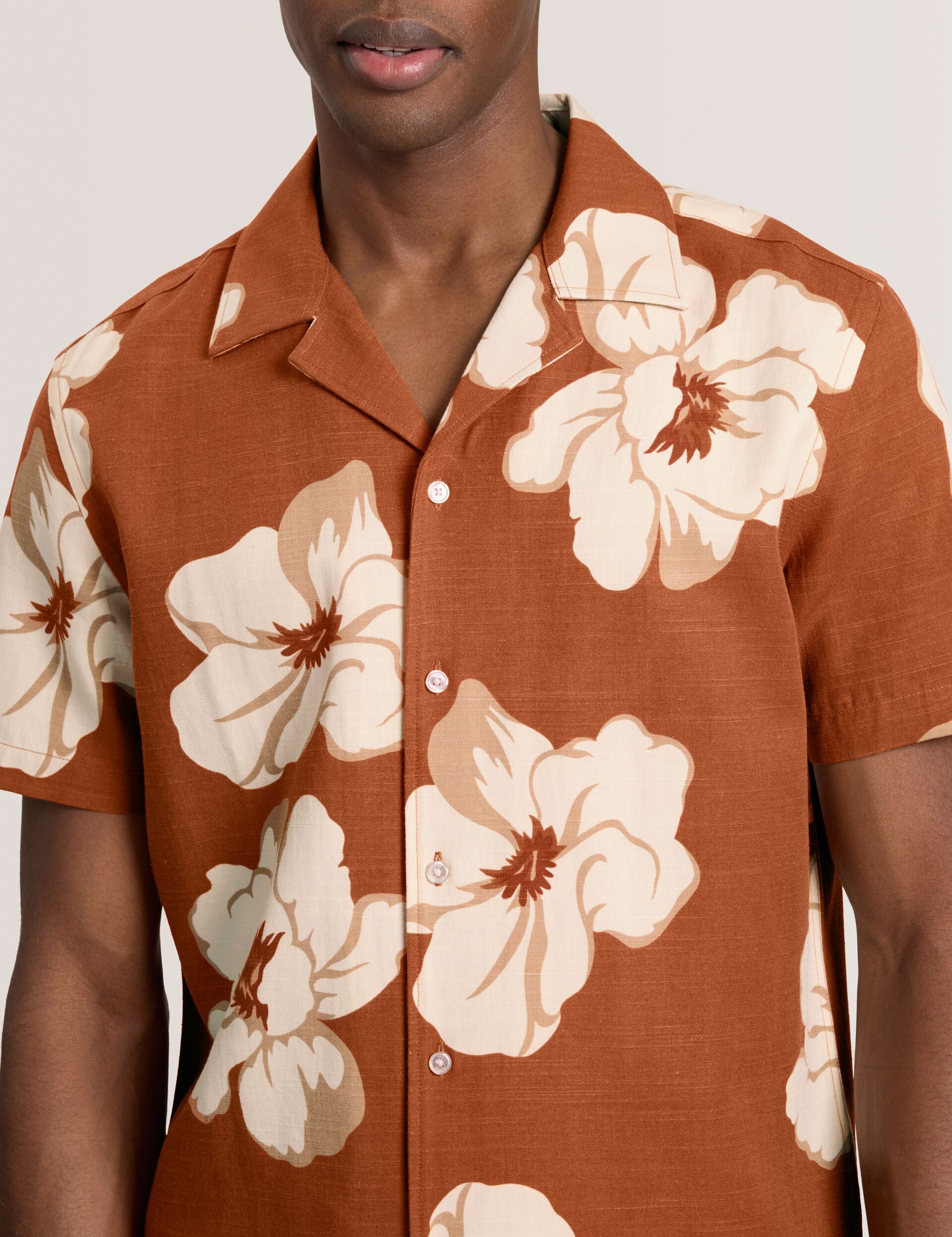 PRINTED SHIRT | BURNT ORANGE - Image 4