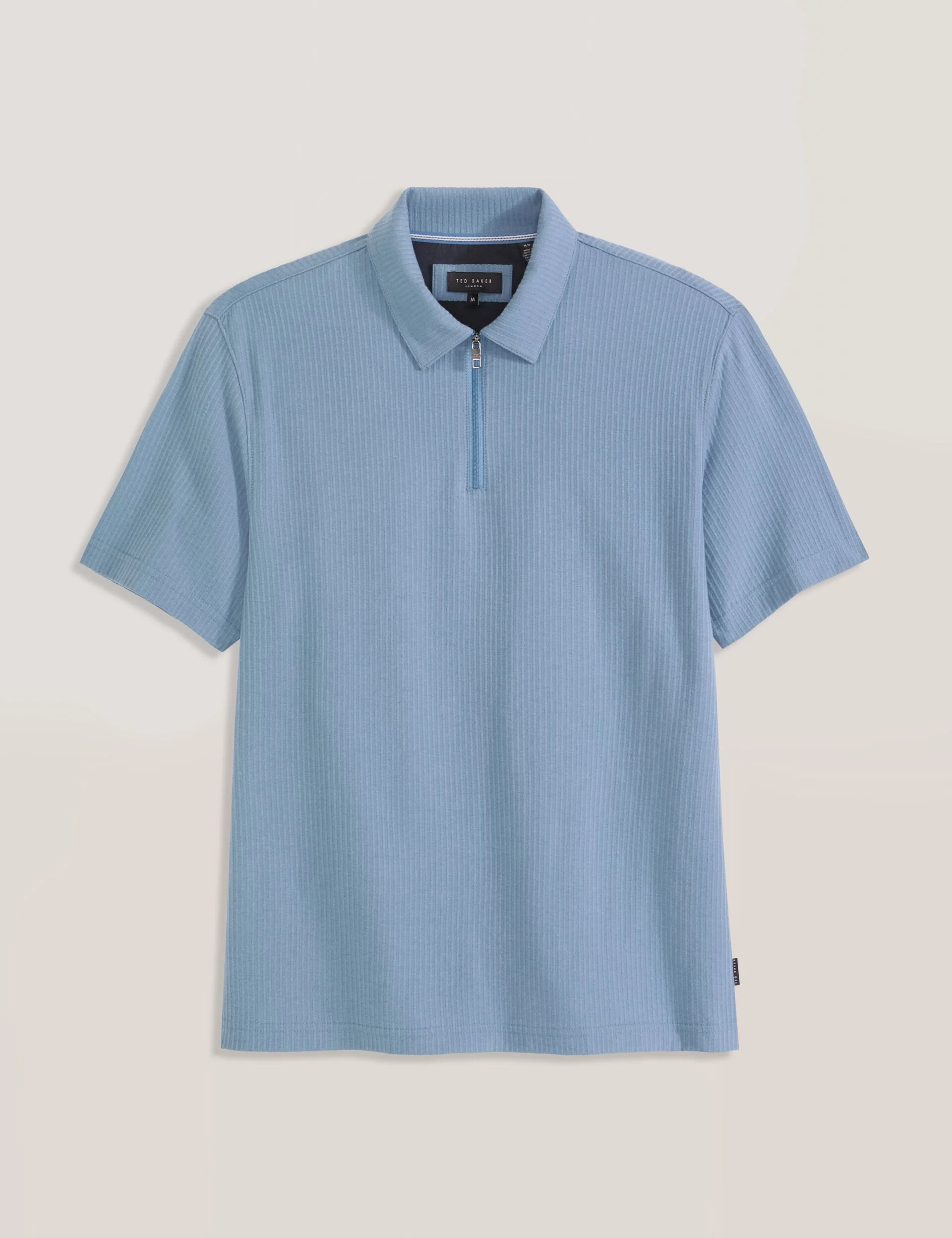 RIB ZIP POLO | LIGHT BLUE - Image 5