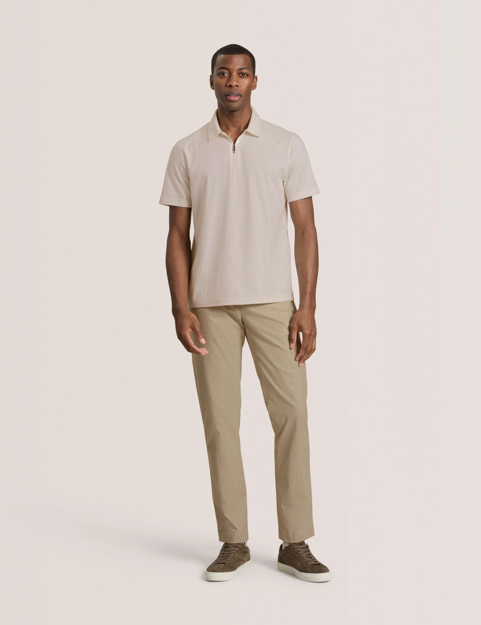 RIB ZIP POLO | ECRU - Image 2