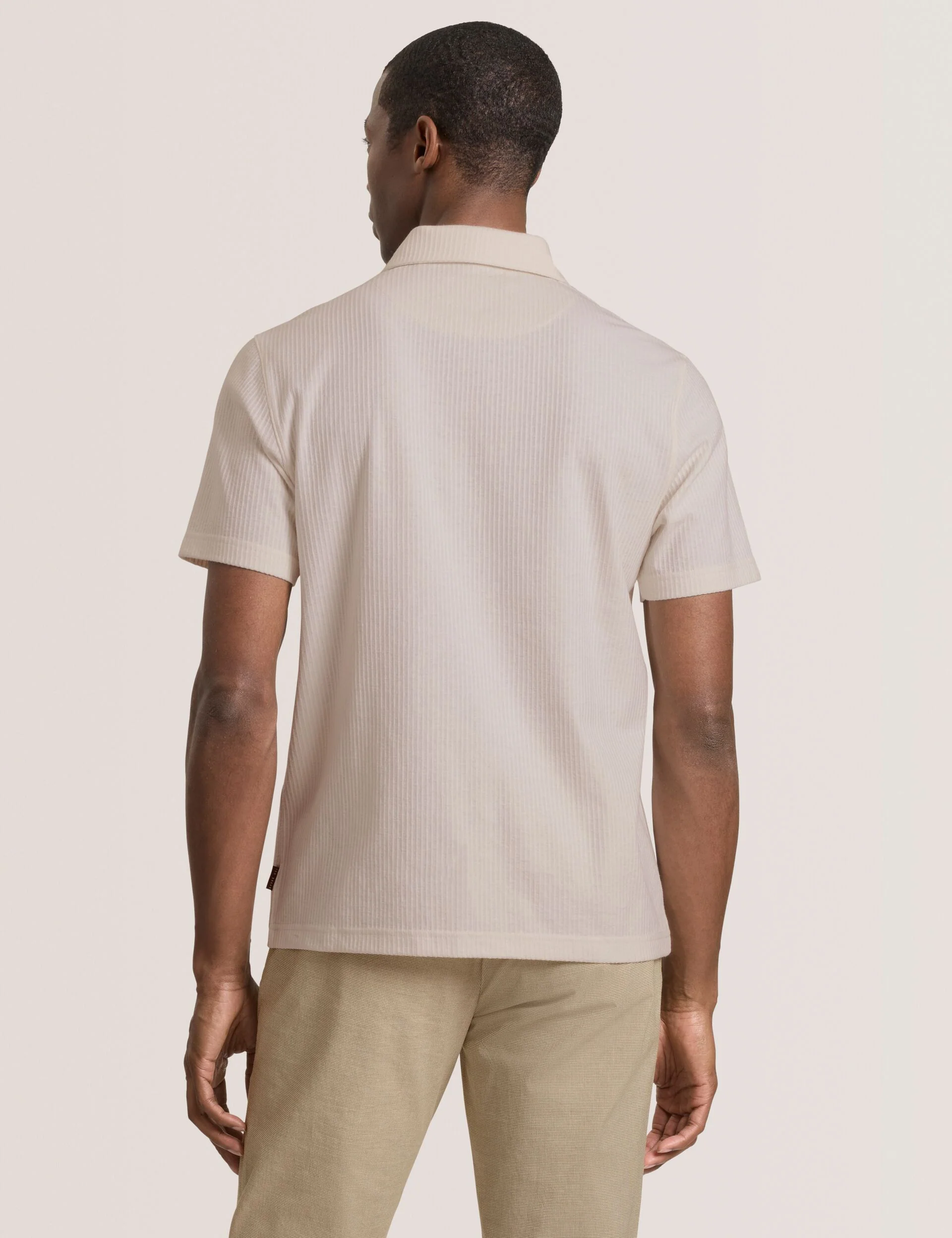 RIB ZIP POLO | ECRU - Image 3