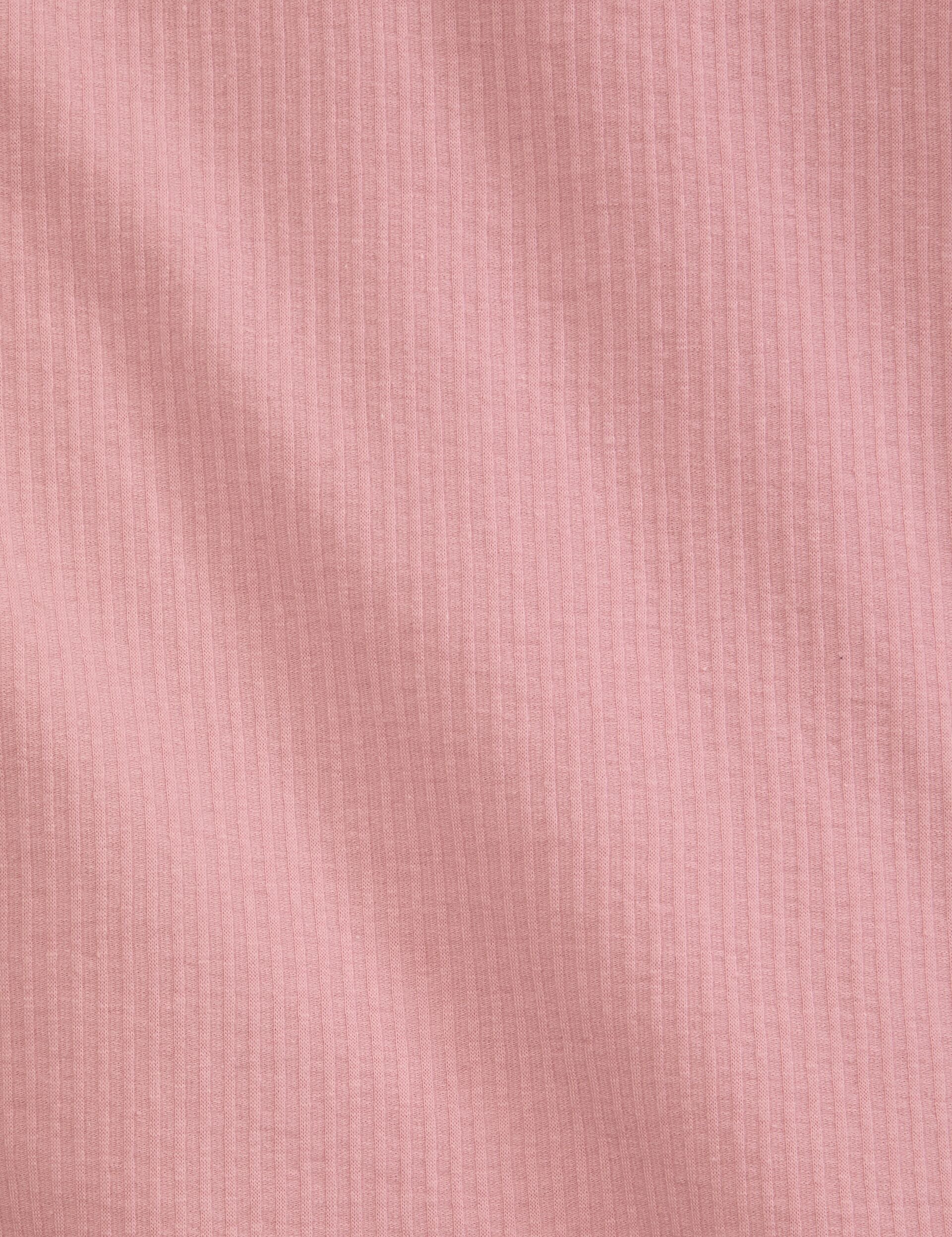 RIB ZIP POLO | PALE PINK - Image 6